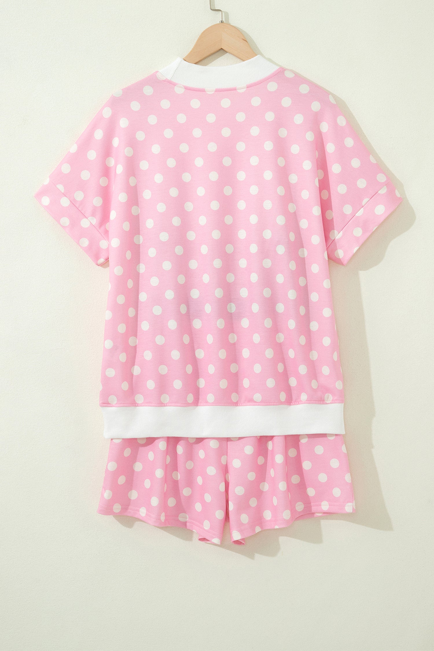 Polka Dot Mock Neck Short Set – Yellow, Pink, Sky Blue & Green