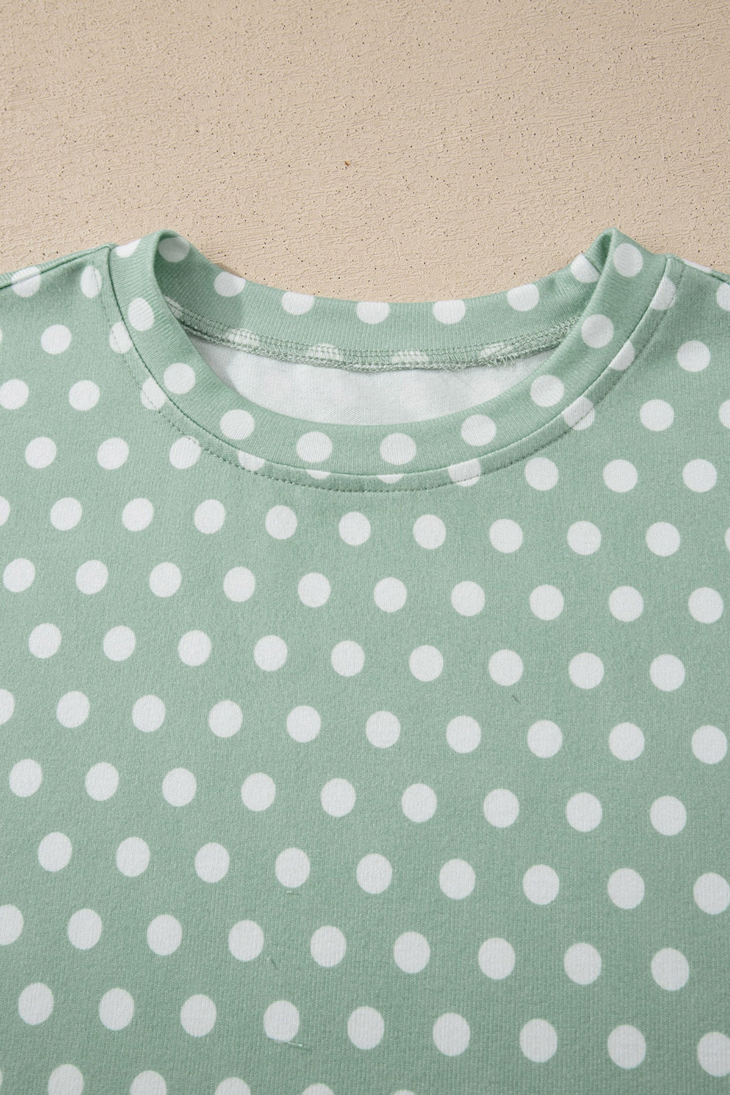 Women's Polka Dot Print Short Sleeve Top & Shorts Co-ord Set S-2XL at LivelyLooks