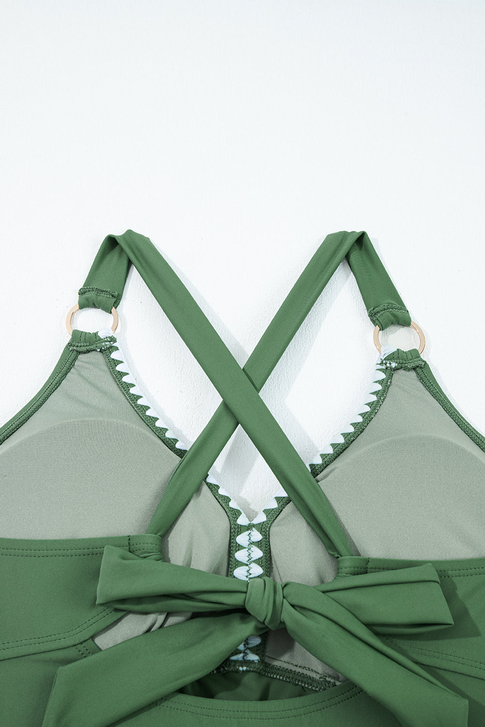 Four Leaf Clover V Neck Tankini & Contrast Print Swim Shorts Set | UK 8–26