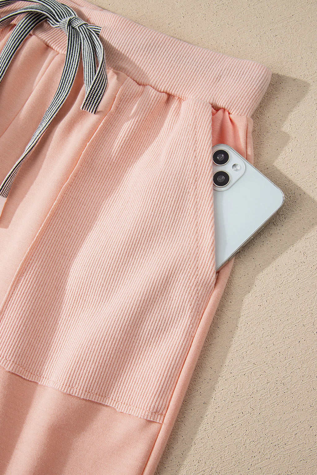 V-Neck Tee & Drawstring Pant Set | Apricot Pink, Mint Green, Bonbon & Beau Blue