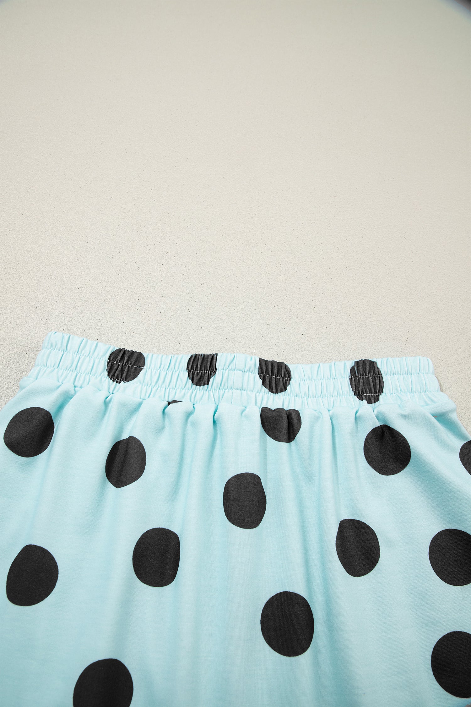 Polka Dot Short Sleeve Top & Casual Skort 2pcs Outfit | White, Pink & Sky Blue