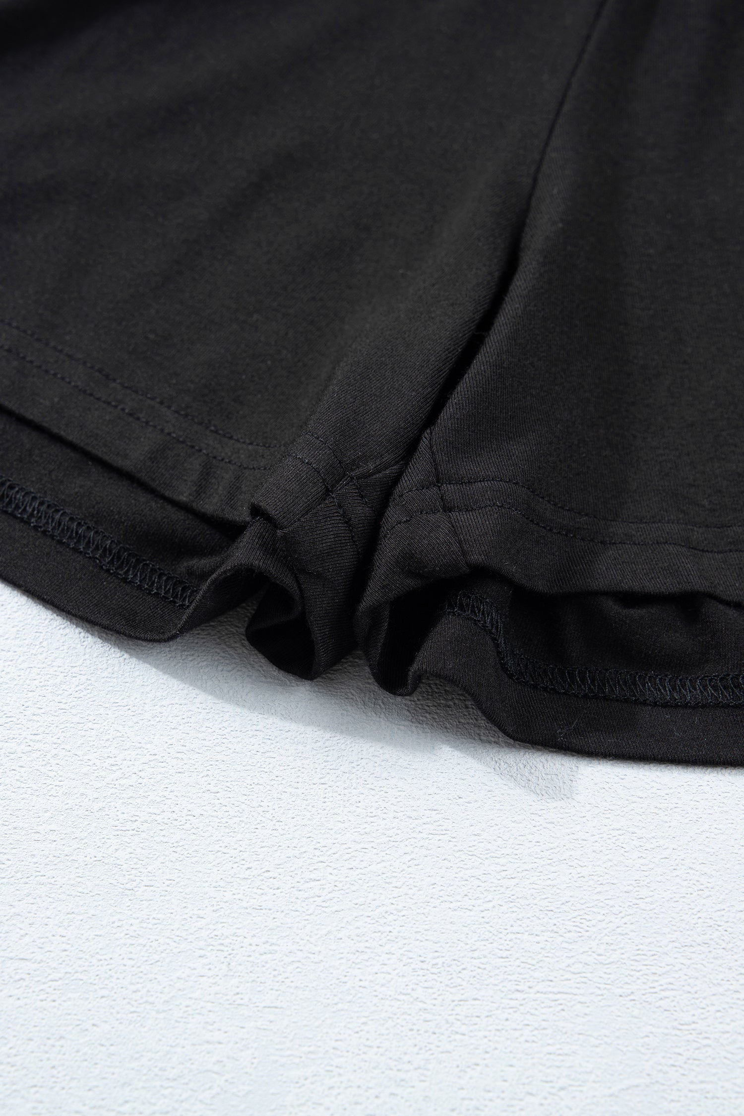 Oversized Tee & Tie Wrap Mini Skort 2pcs Set | Black & Laurel Green