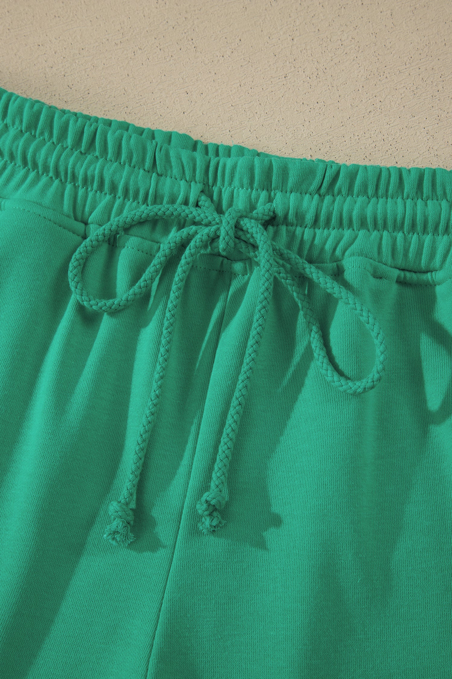 Loose Tee Drawstring Shorts Co-ord Set Mist Blue Sea Green S-XL