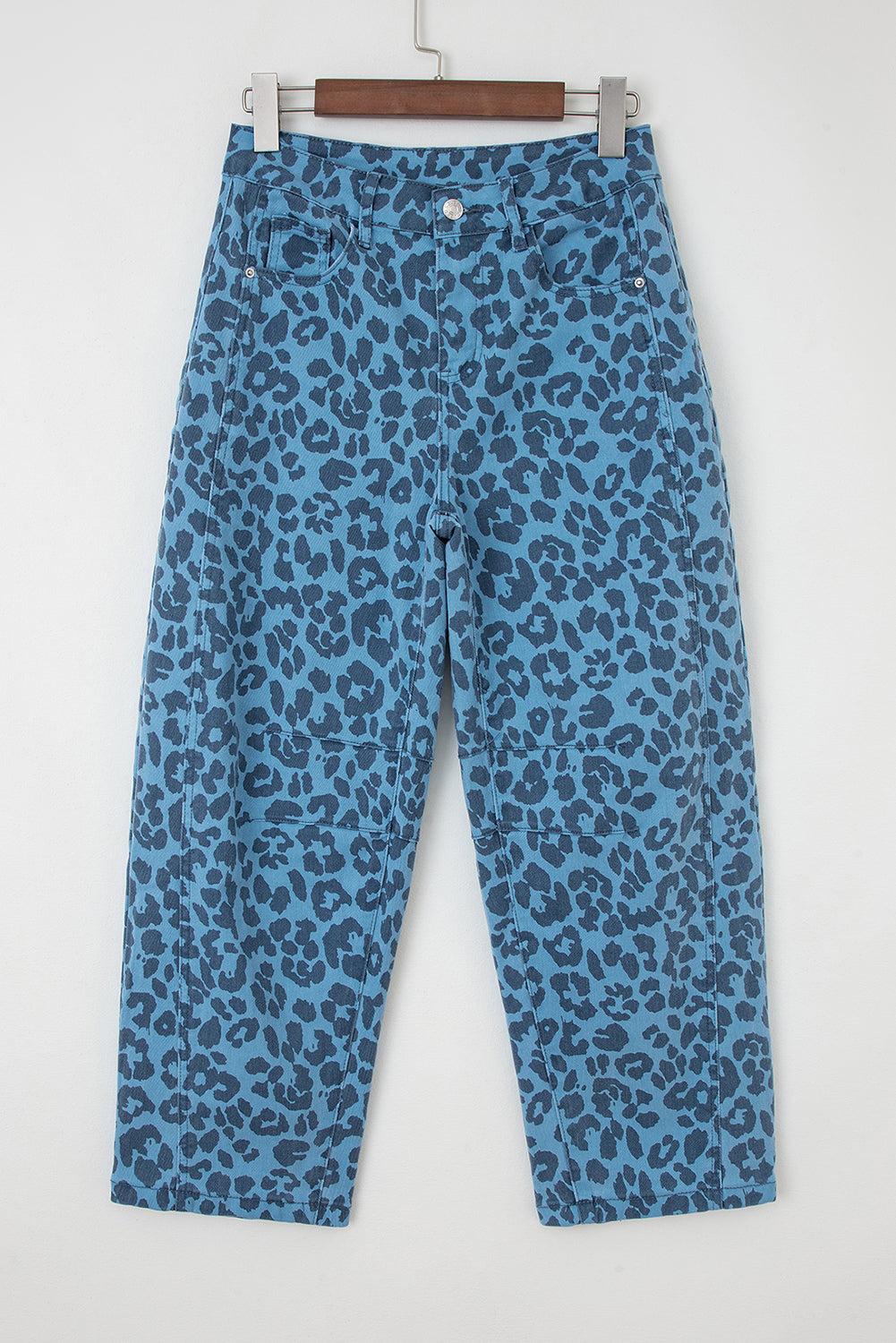 Shop Leopard Print Straight Loose Leg Jeans UK 8-20 at LivelyLooks