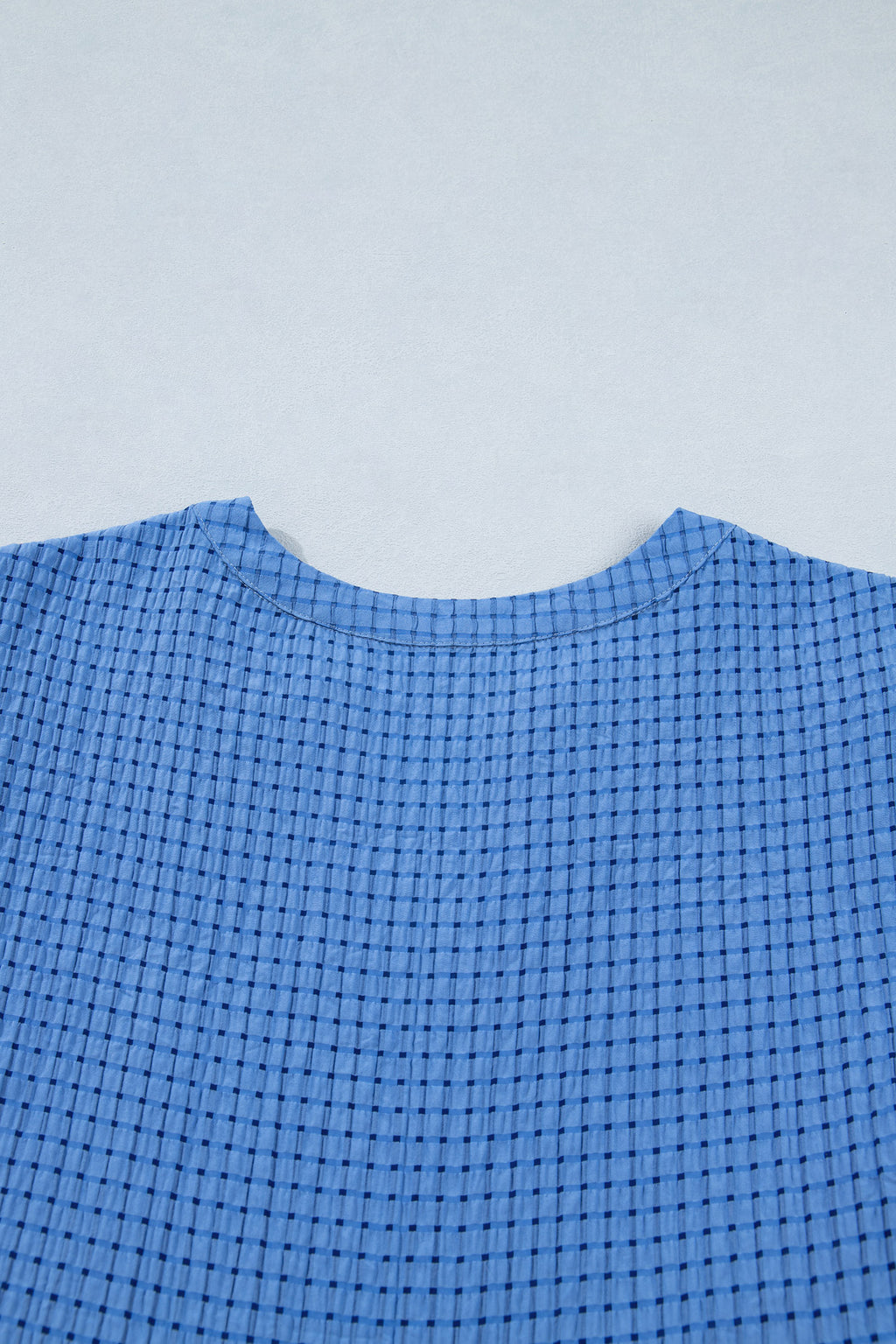 Dusk Blue & Yellow Gingham Bow Tie V-Neck Tiered Midi Dress | Pockets