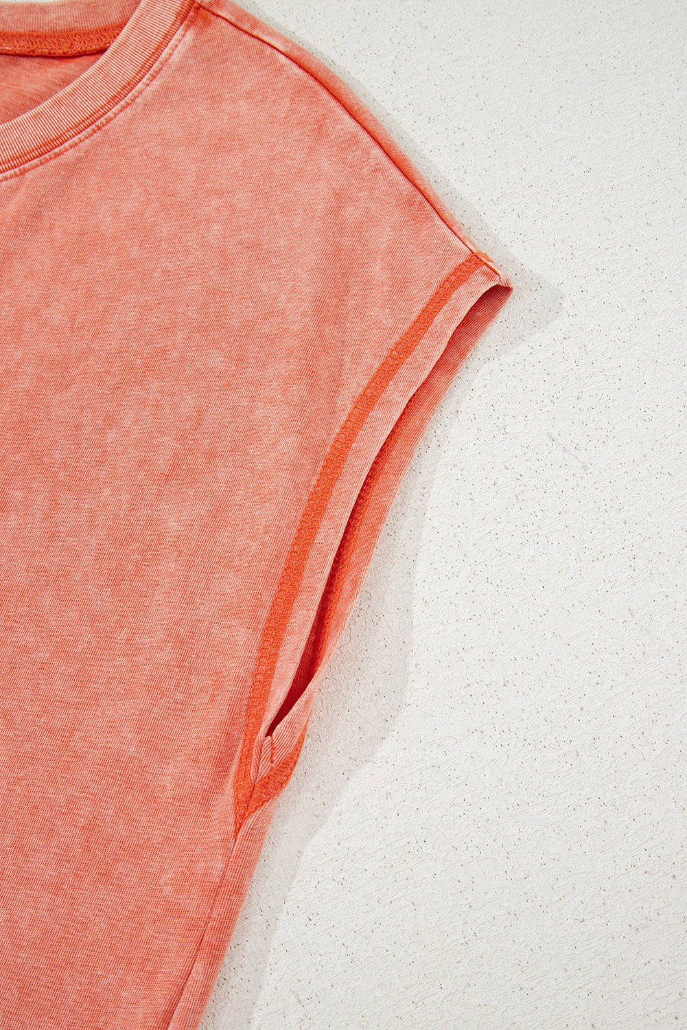 Wisteria Orange Aqua Mineral Wash Pocketed T-Shirt Long Dress S-XL