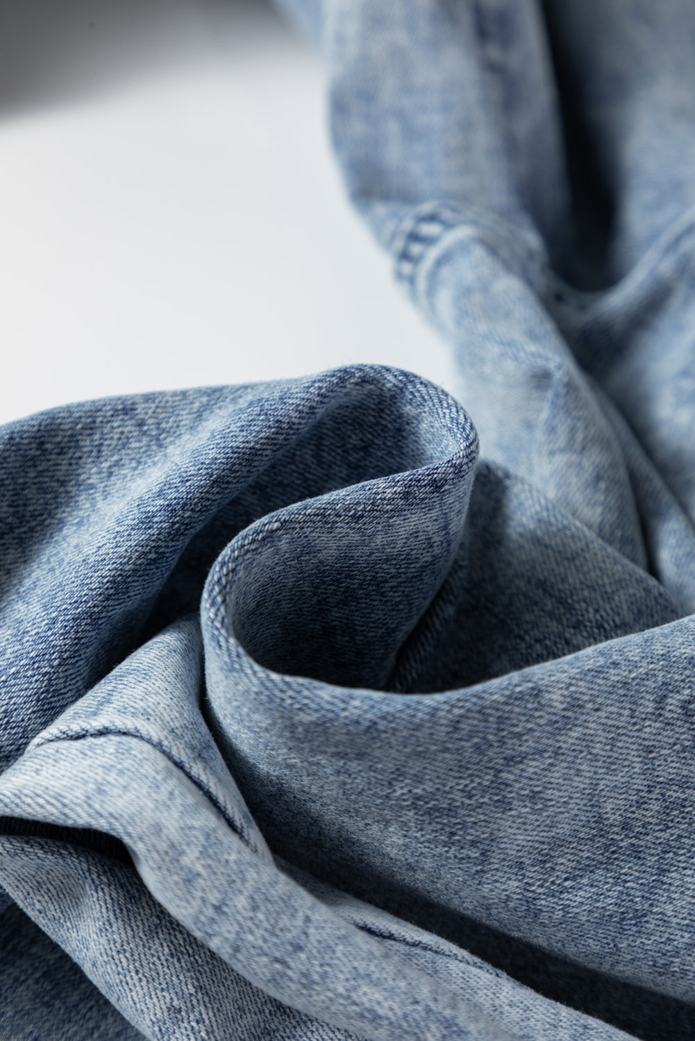 Shop Ashleigh Blue Acid Wash Exposed Seam Drawstring Elastic Waist Barrel Jeans at LivelyLooks