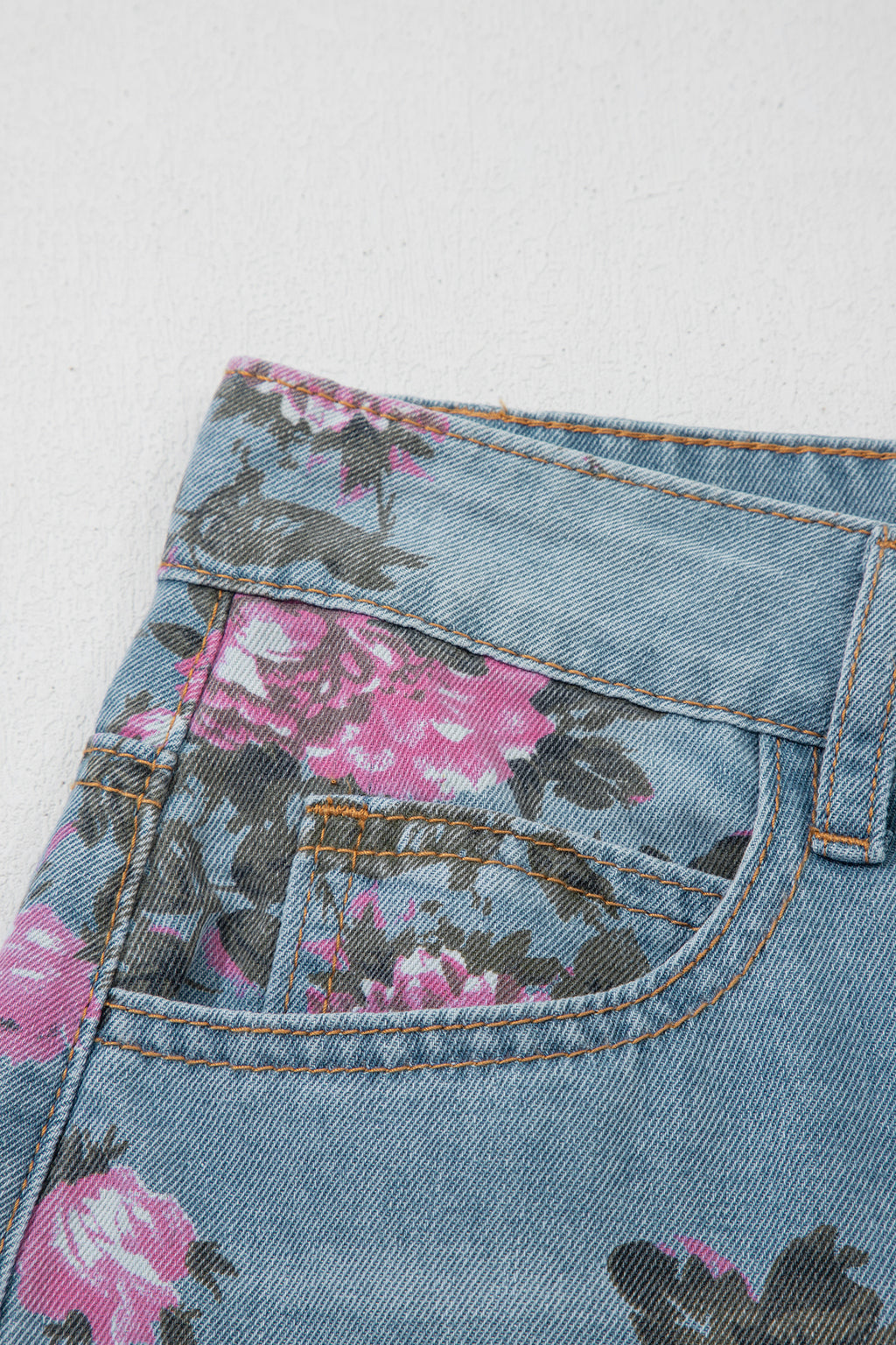 Shop Blue Garden Floral Print Bootcut Jeans | UK Sizes 6-18 at LivelyLooks