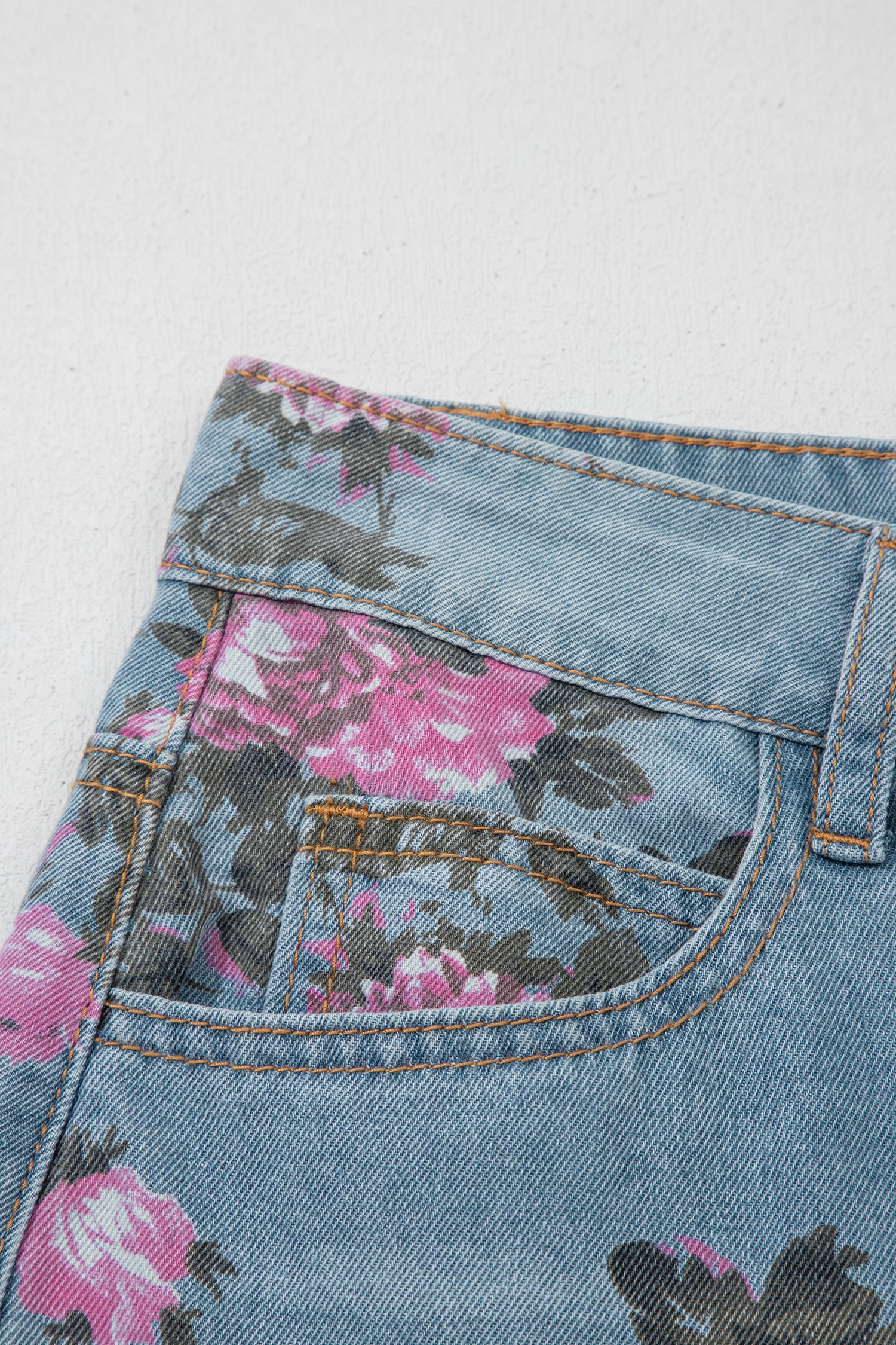 Shop Blue Garden Floral Print Bootcut Jeans | UK Sizes 6-18 at LivelyLooks