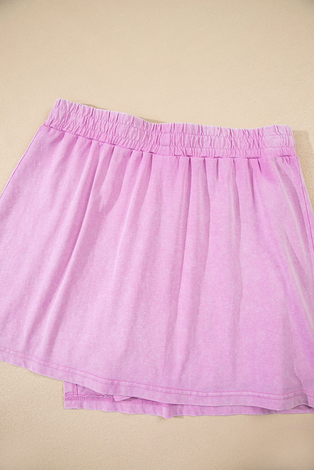 LivelyLooks Purple Mineral Wash Cotton Tank Top & Split Skirt Set | S-XL women's fashion