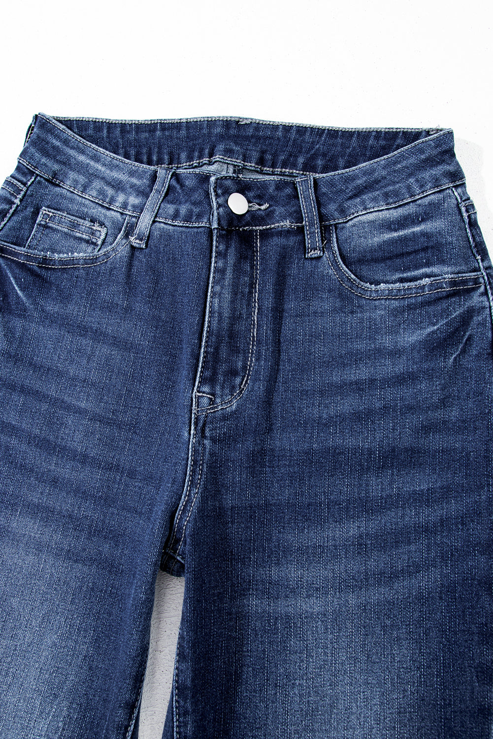 Women's Women's Mineral Wash Flared Jeans Raw Hem High Waist Sizes 4-16 at LivelyLooks