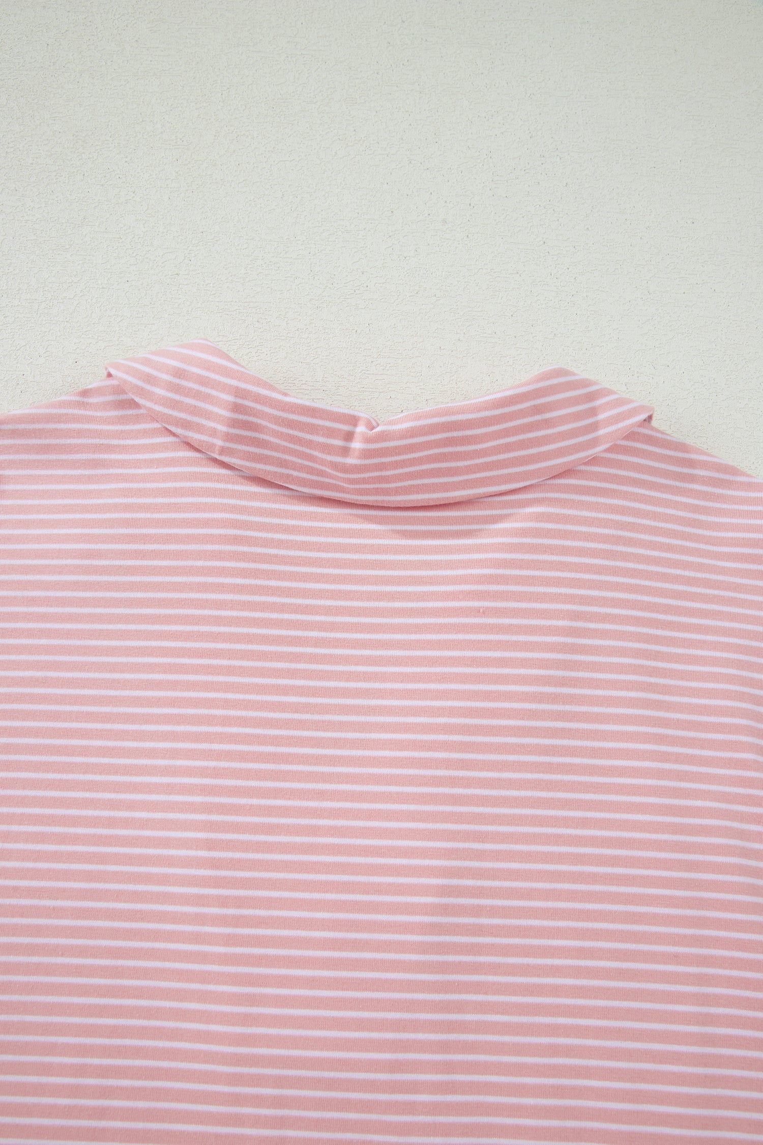 Stripe Dolman Sleeve Polo Shirt and Drawstring Shorts Set Two Piece Co-ord