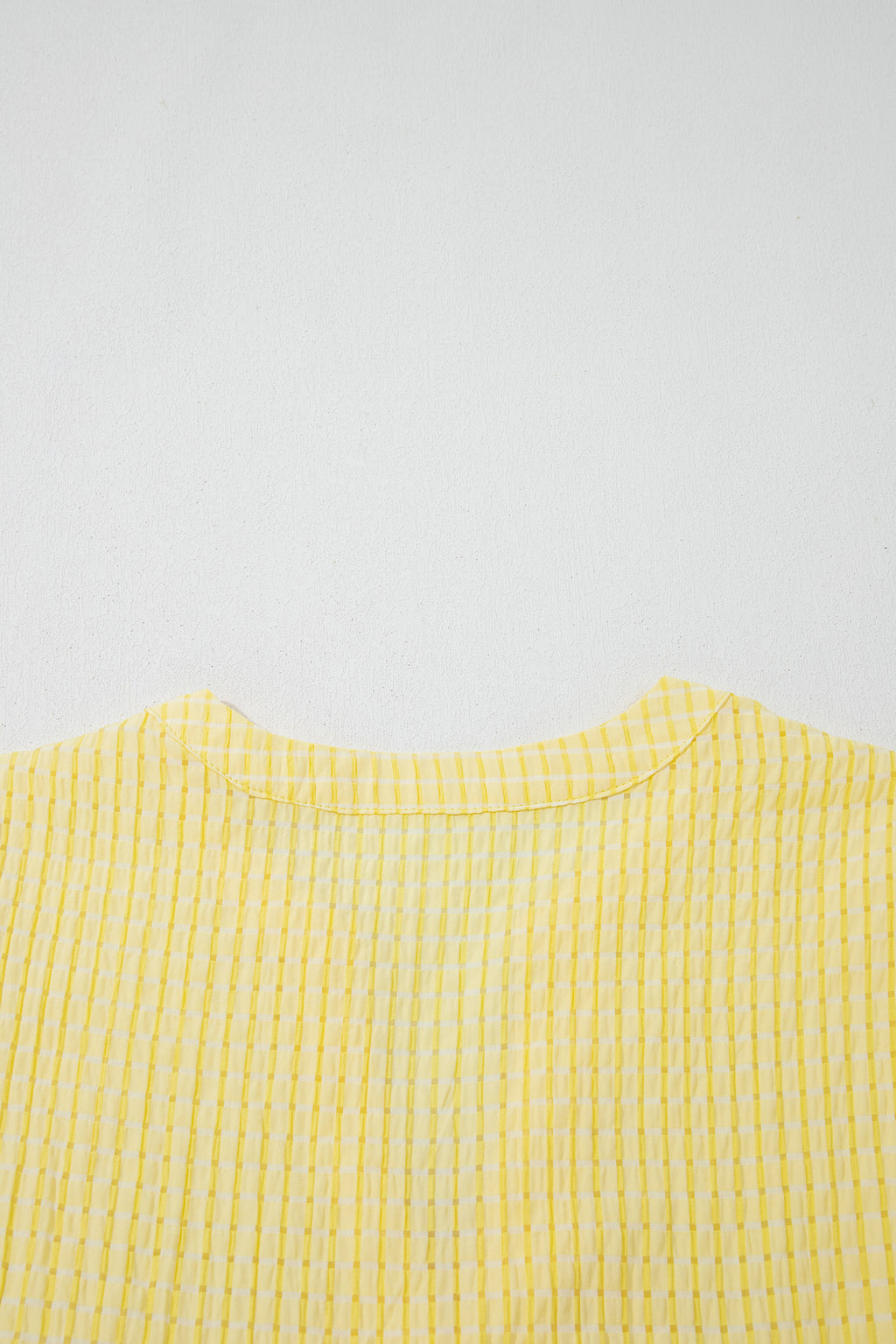 Dusk Blue & Yellow Gingham Bow Tie V-Neck Tiered Midi Dress | Pockets