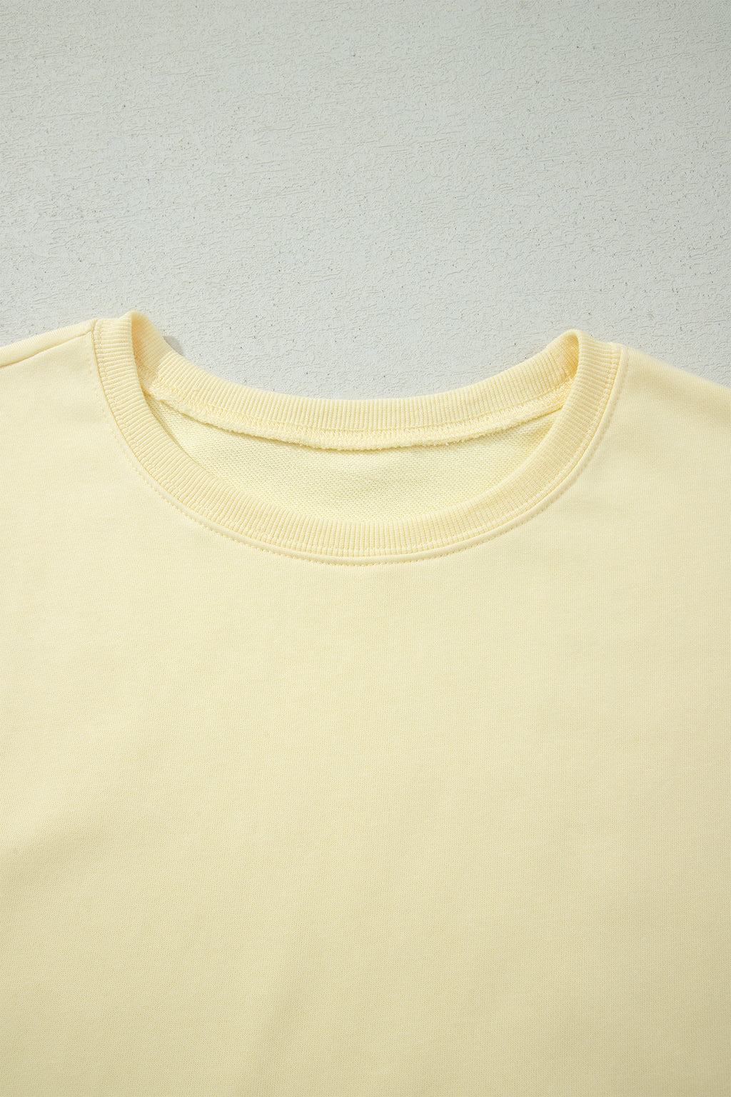 Yellow Cream Solid Tee & Drawstring Shorts Comfy 2-Piece Set