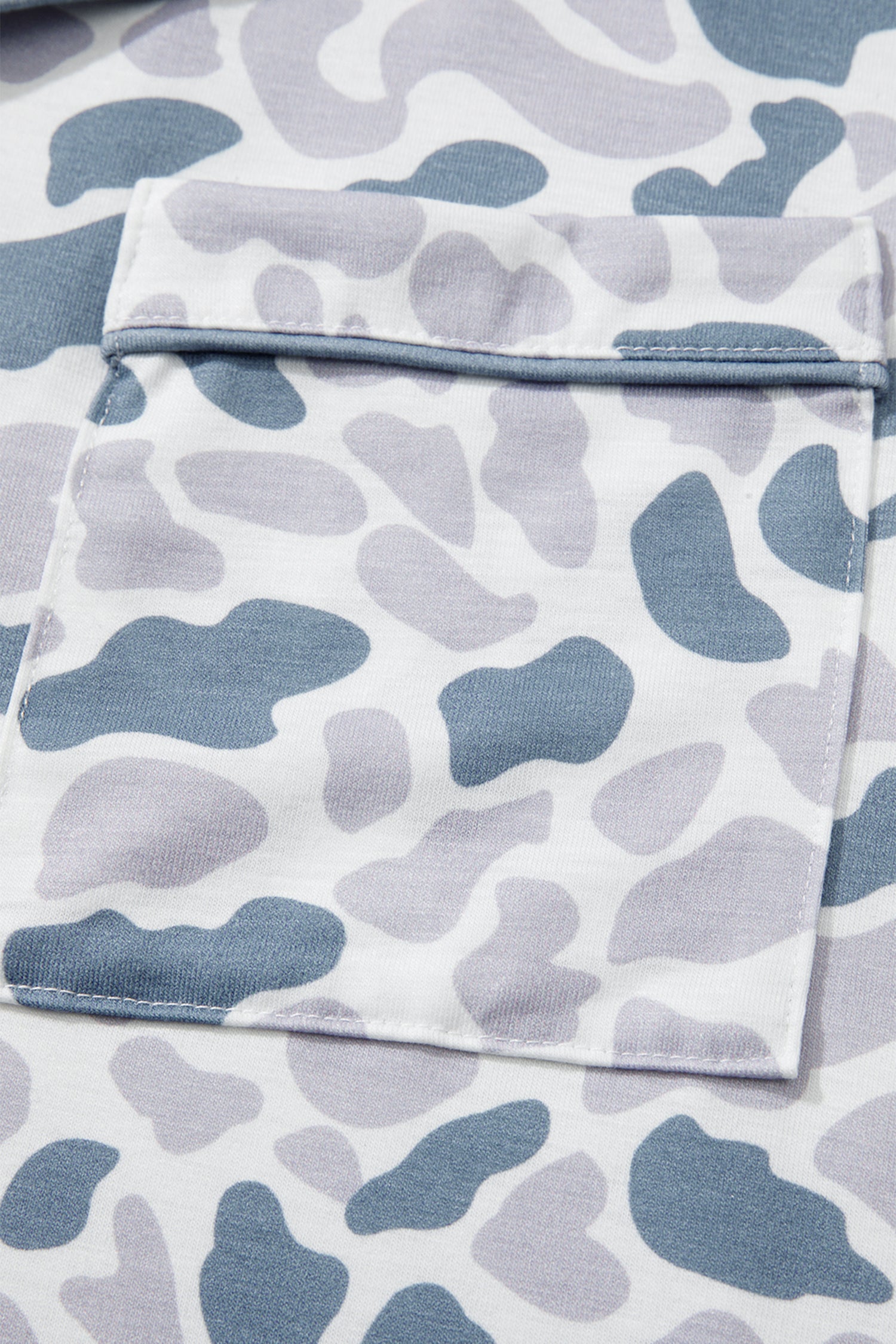 Camo & Polka Dot Lapel Shirt Drawstring Shorts Pyjama Set