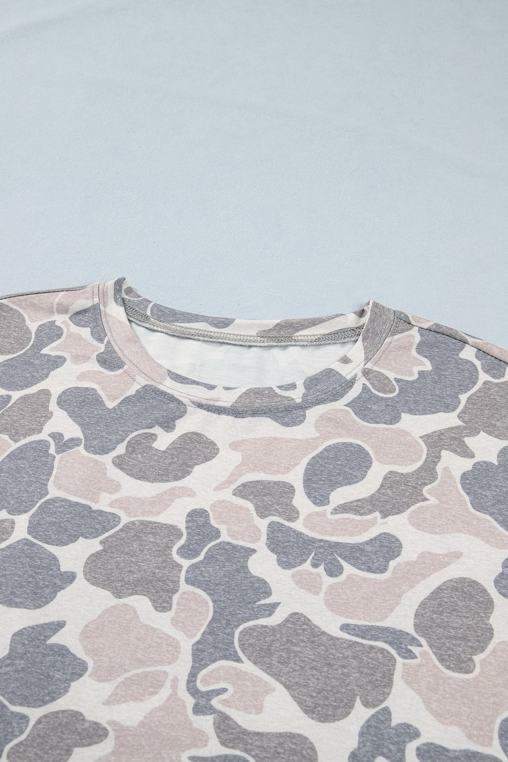 Shop Women's Camo Print Drop Shoulder Side Slit Casual Dress Multicolour S-XL at LivelyLooks