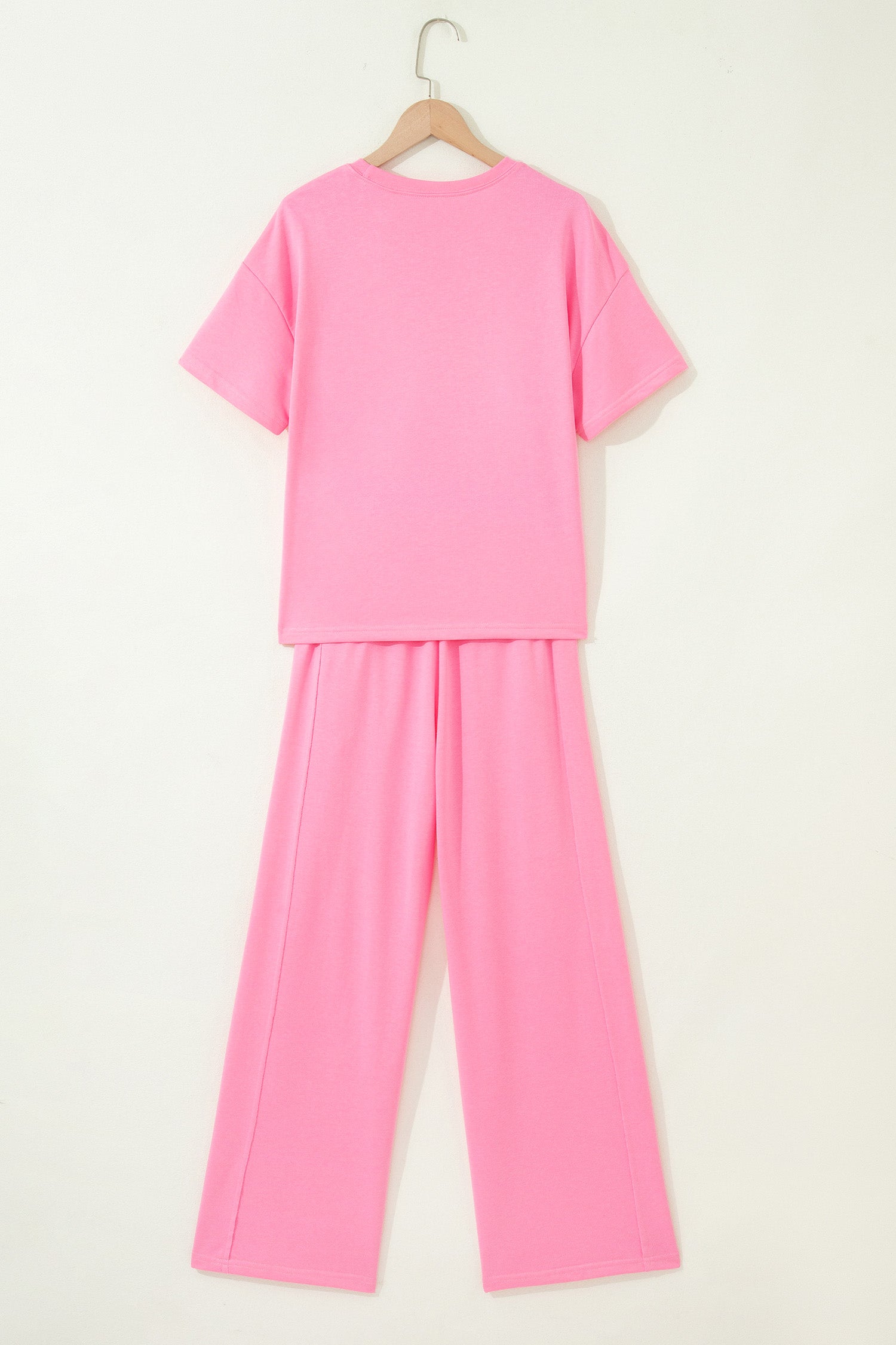 Solid Oversized Tee & Pocketed Wide Leg Trousers Set | 3 Colours | Sizes 8-22