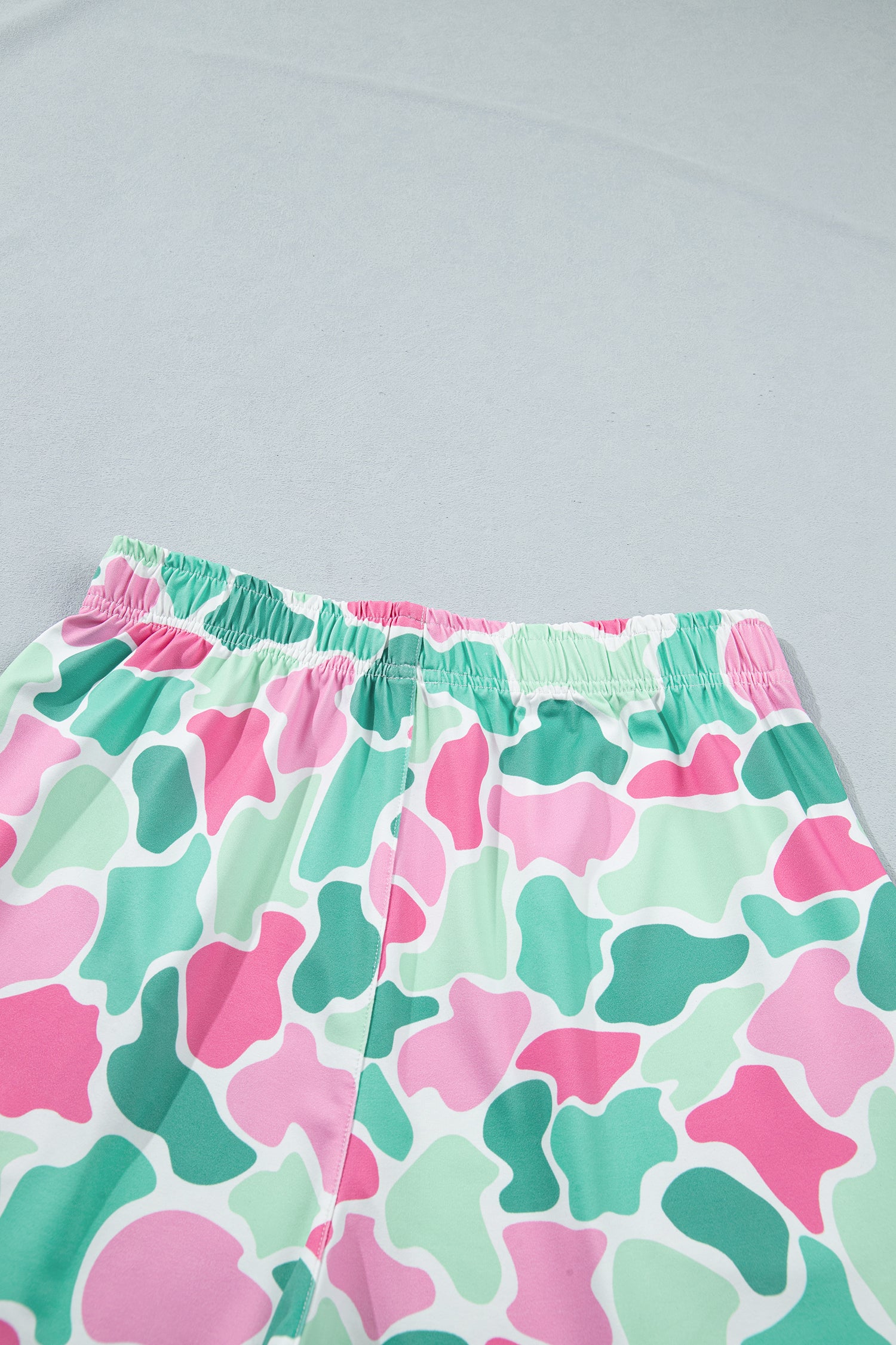 Camo Print Cropped Tank High-Rise Shorts Athleisure Set Green Multicolour S-XL