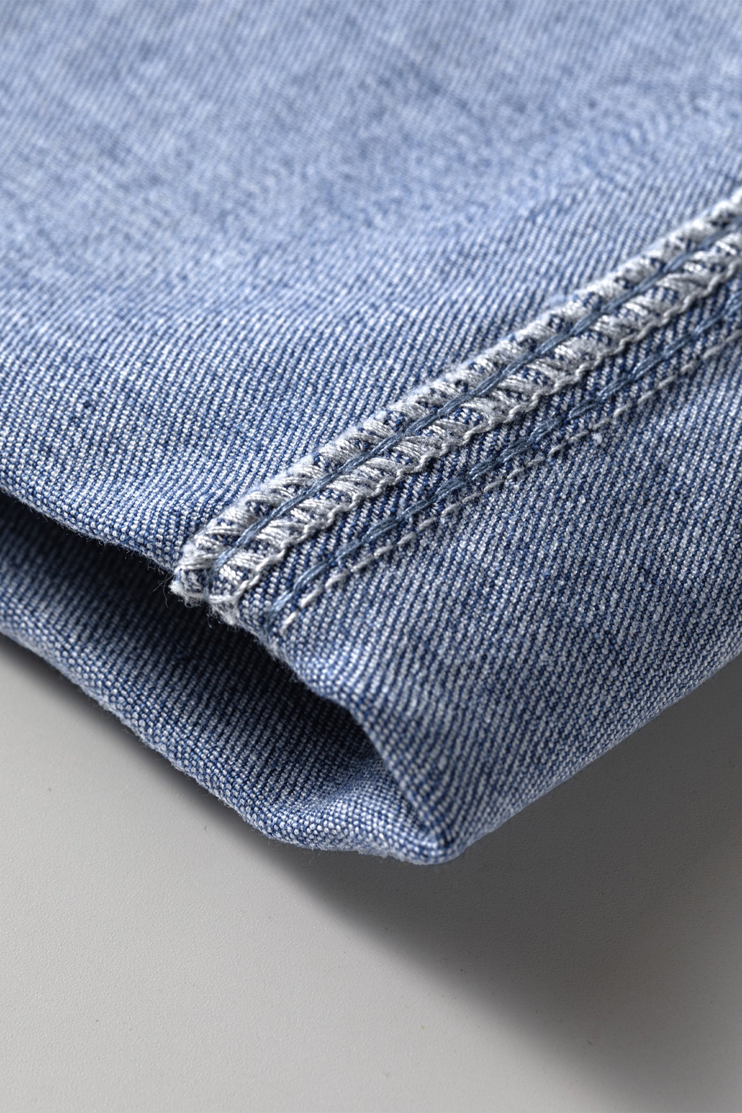 Beau Blue Turn-Up Cuff Loose Wide Leg Jeans | UK Sizes 4-16