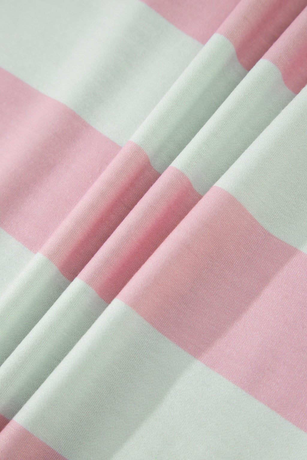 Stripe Colourblock Ribbed Patchwork Exposed Seam Oversized Tee | Pink & Green