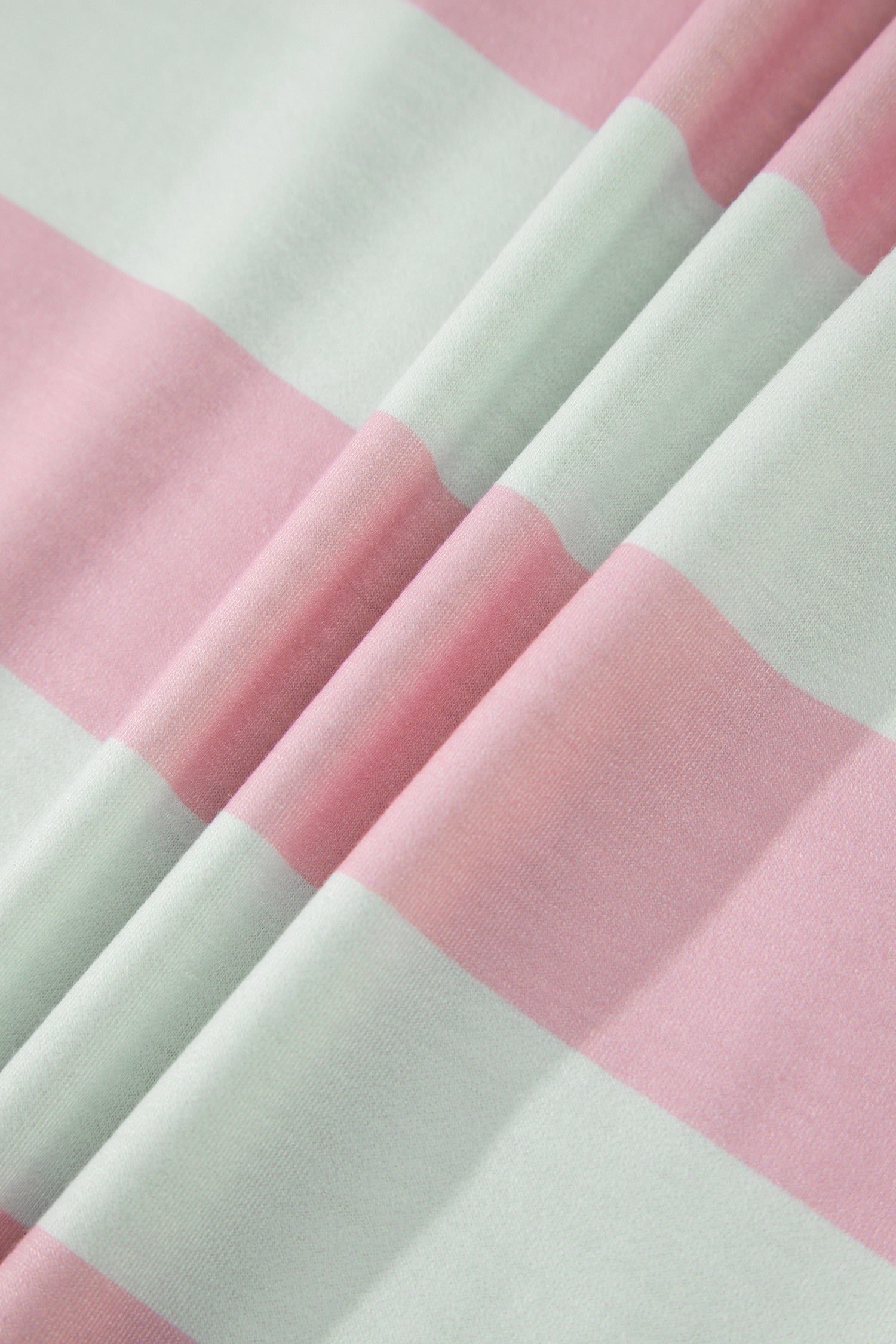 Stripe Colourblock Ribbed Patchwork Exposed Seam Oversized Tee | Pink & Green