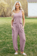 Casual Tank Top & Drawstring Jogger Set