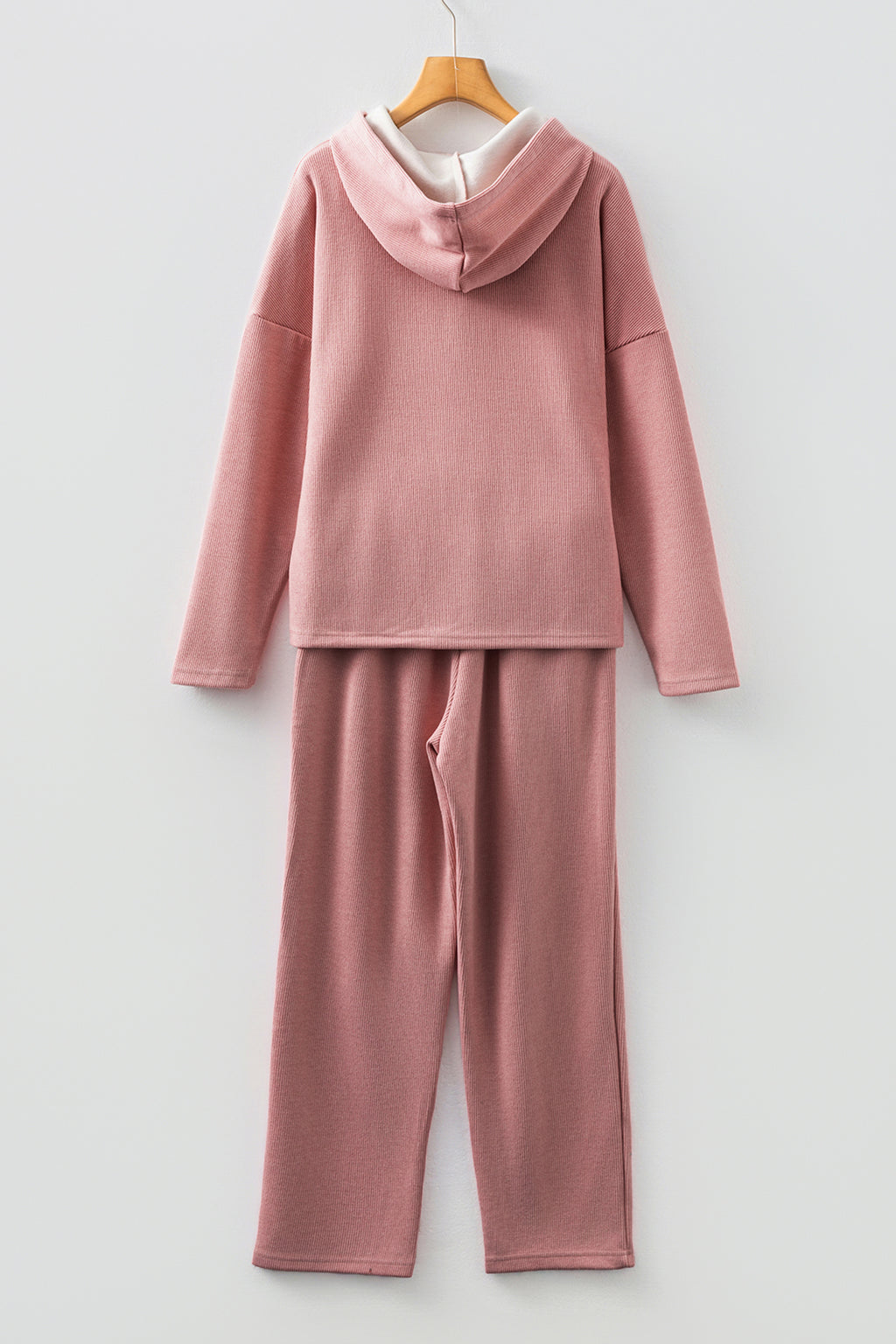 Leopard Drawstring Corduroy Co-ord Hoodie & High Waist Pants UK 8-22