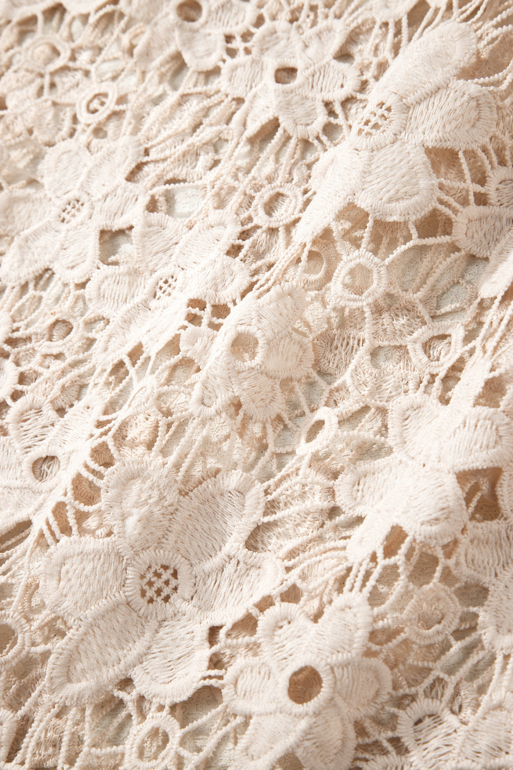 Women's Sheer Hollowed Floral Lace Hem Patchwork Loose Halter Summer Dress at LivelyLooks