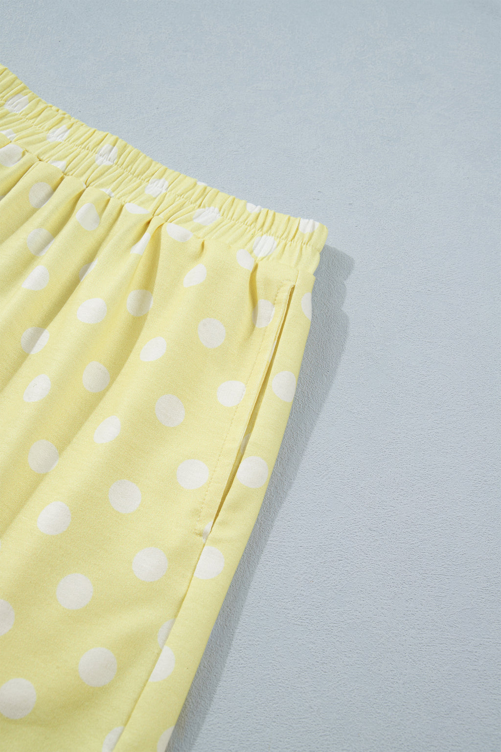 Polka Dot Mock Neck Short Set – Yellow, Pink, Sky Blue & Green