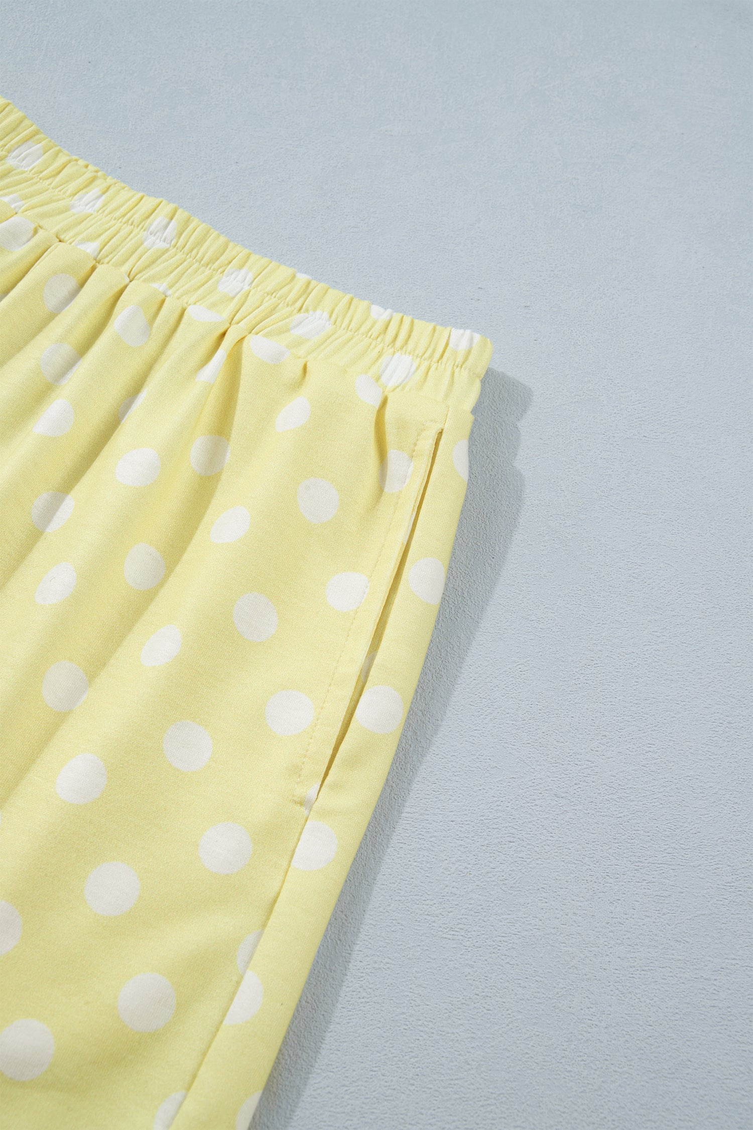 Polka Dot Mock Neck Short Set – Yellow, Pink, Sky Blue & Green