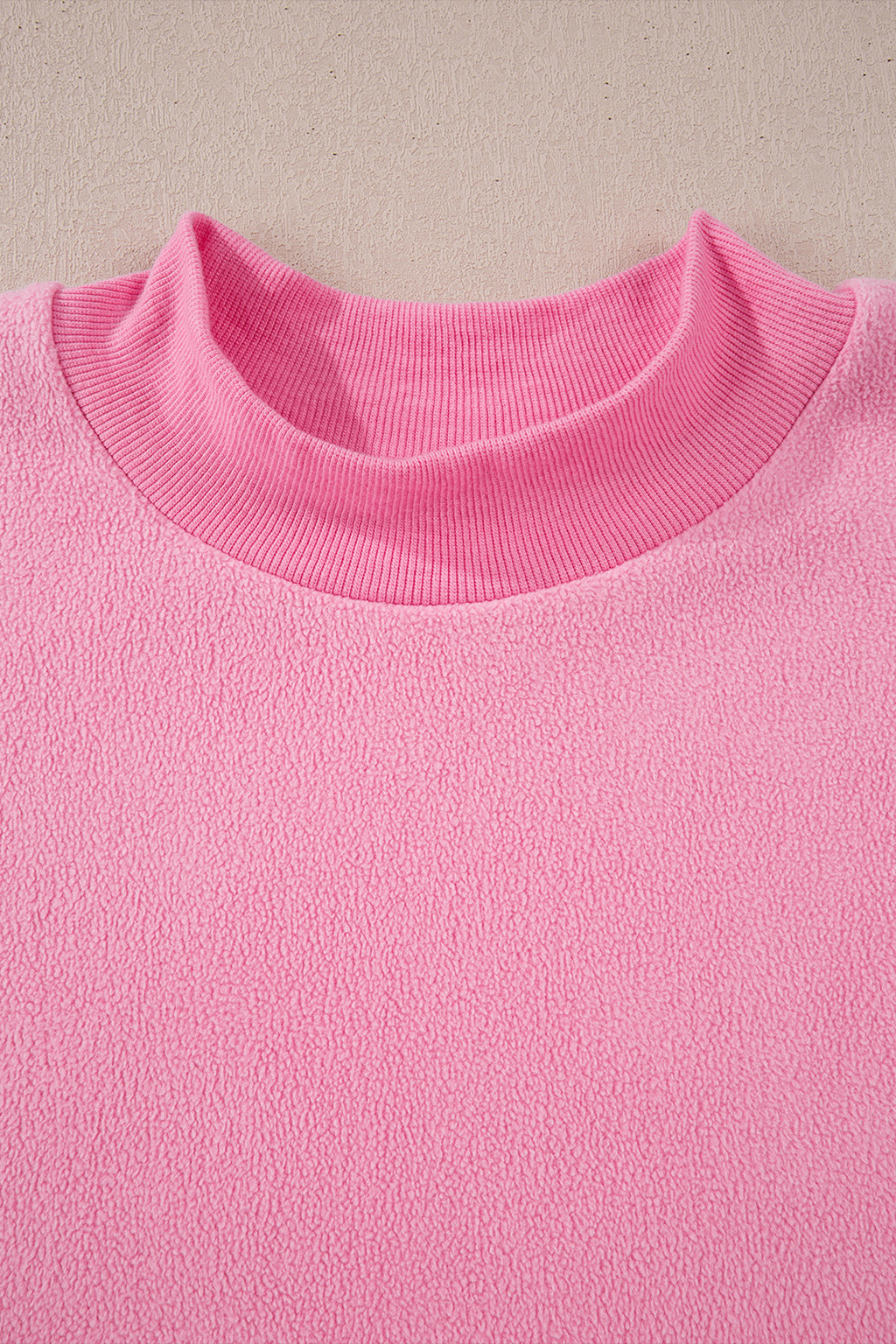 Carrot Oversized Reversible Sweatshirt Drop Shoulder Mock Neck Women S-XL