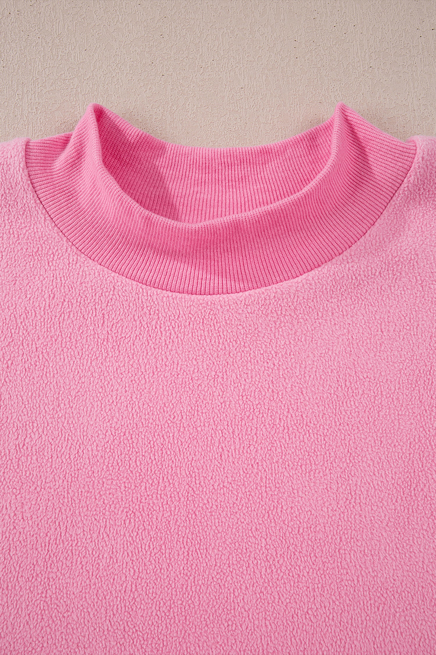 Carrot Oversized Reversible Sweatshirt Drop Shoulder Mock Neck Women S-XL