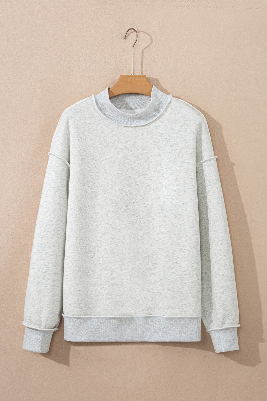 Carrot Oversized Reversible Sweatshirt Drop Shoulder Mock Neck Women S-XL