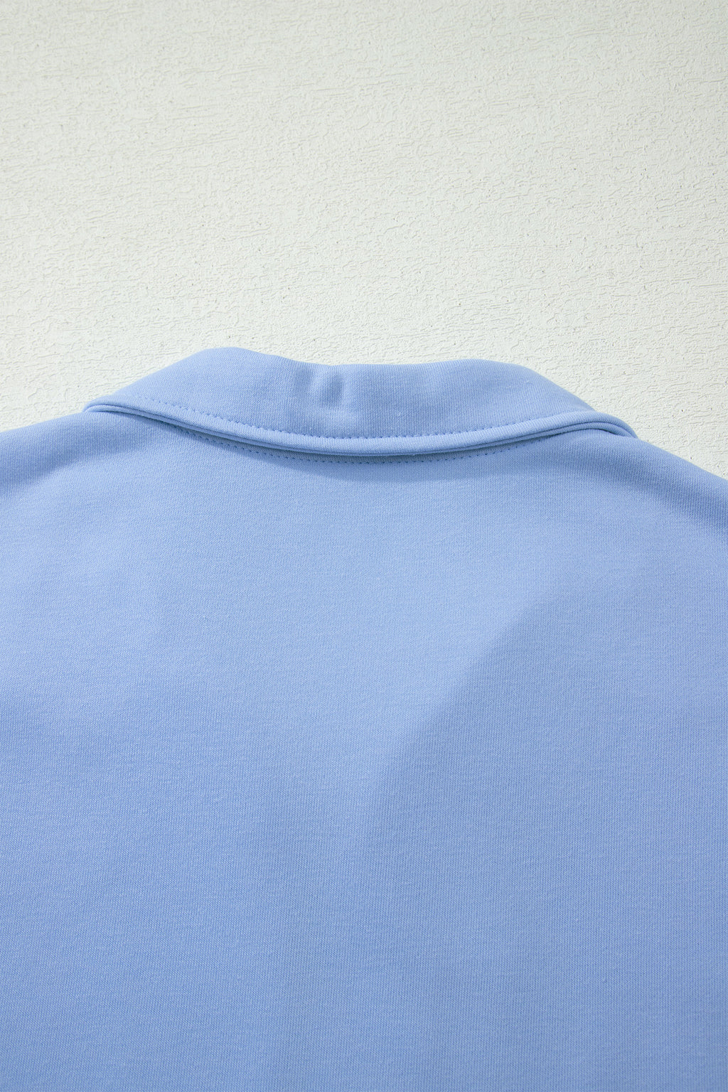 Half Zip Ruffled Short Set – Sky Blue & Coral Paradise