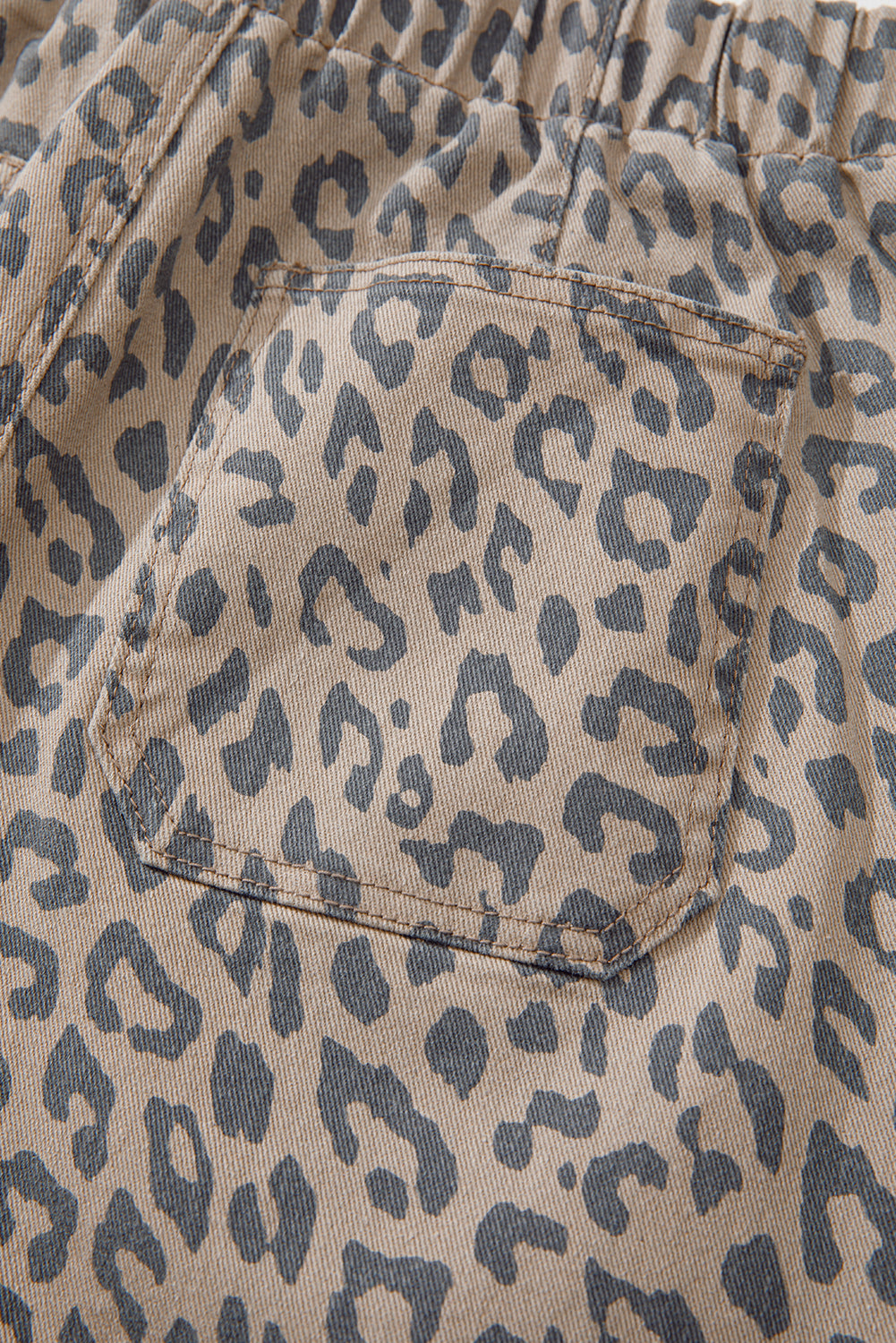 Shop Leopard Print Drawstring Elastic Waist Barrel Jeans UK 8-20 at LivelyLooks