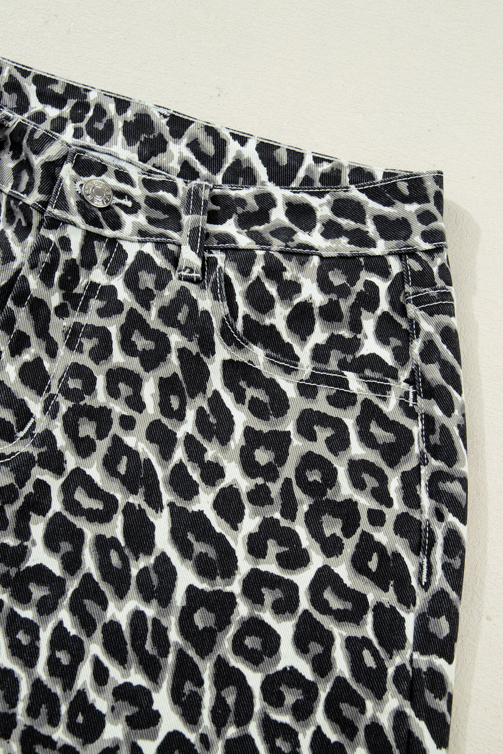 Shop Black Leopard Print Barrel Jeans UK 8-20 at LivelyLooks