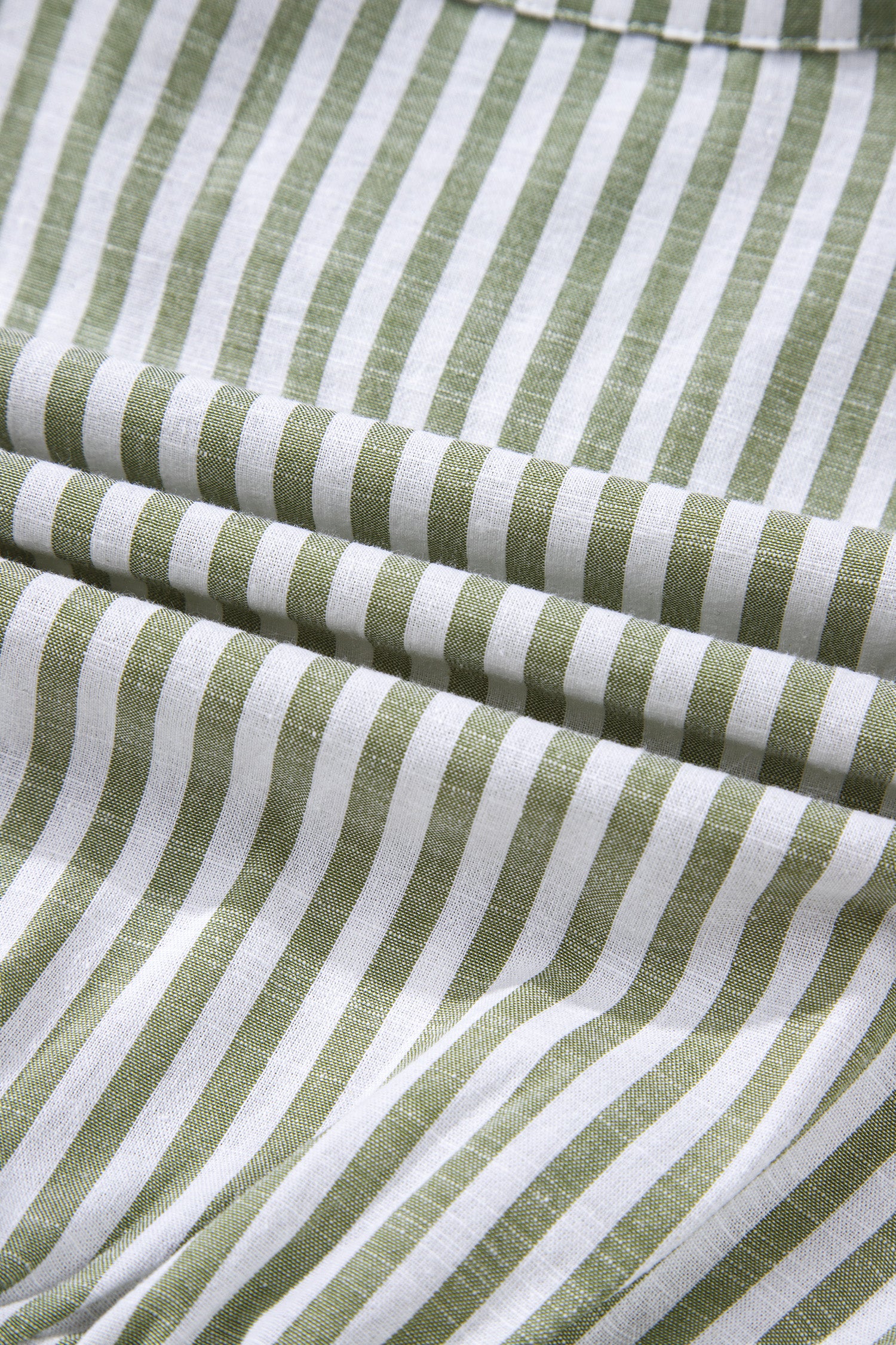 Green Stripe Tiered Dress Tasseled Tie Neck Ruffled Short Sleeve Women S-XL
