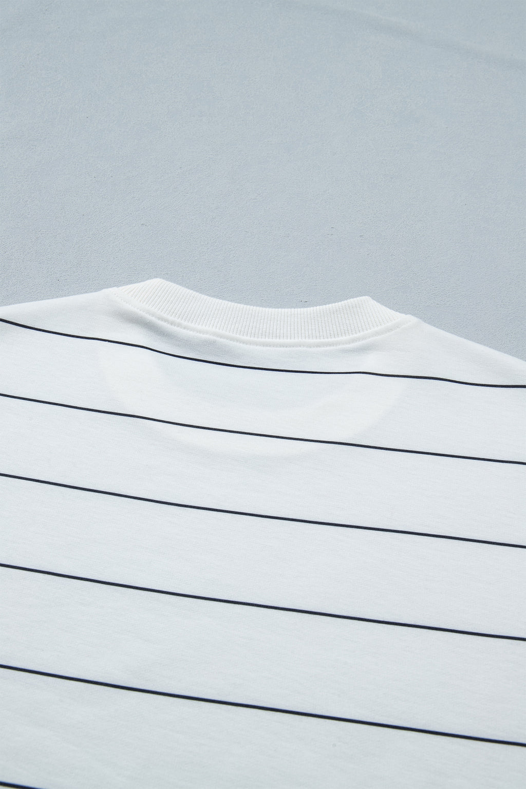 Stripe Half Sleeve Tee & Drawstring Shorts Co-ord Set – White & Black