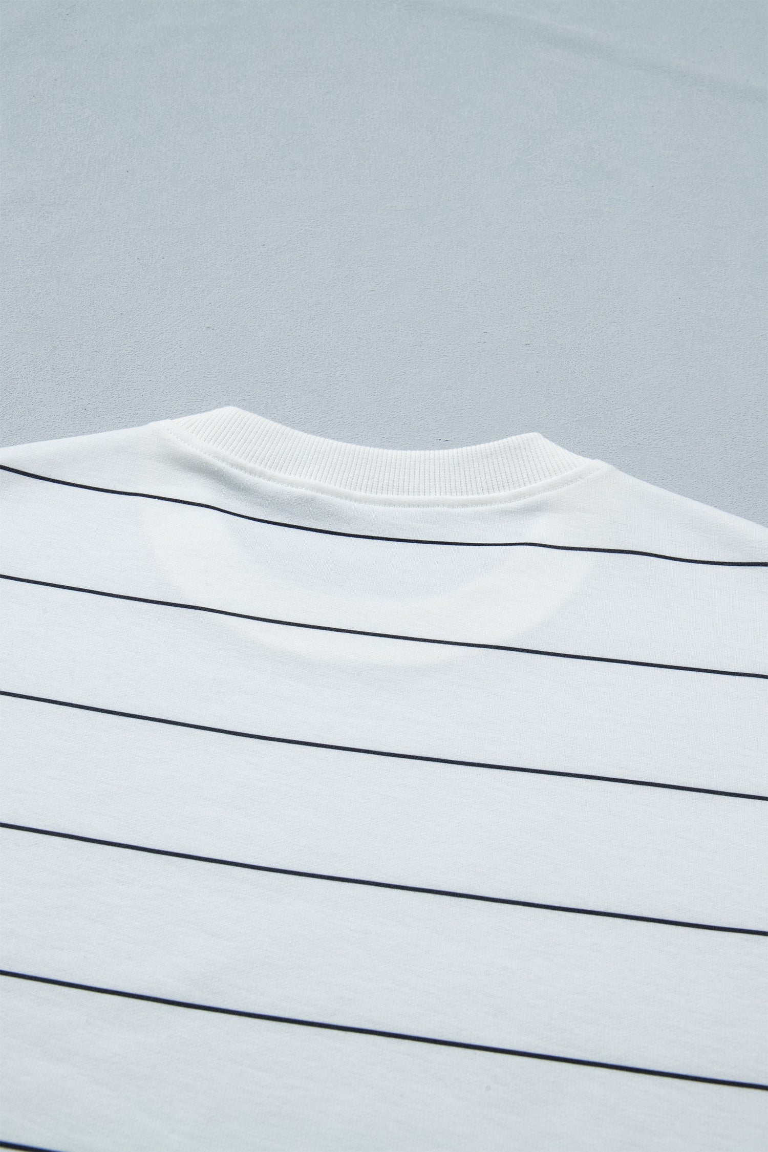 Stripe Half Sleeve Tee & Drawstring Shorts Co-ord Set – White & Black