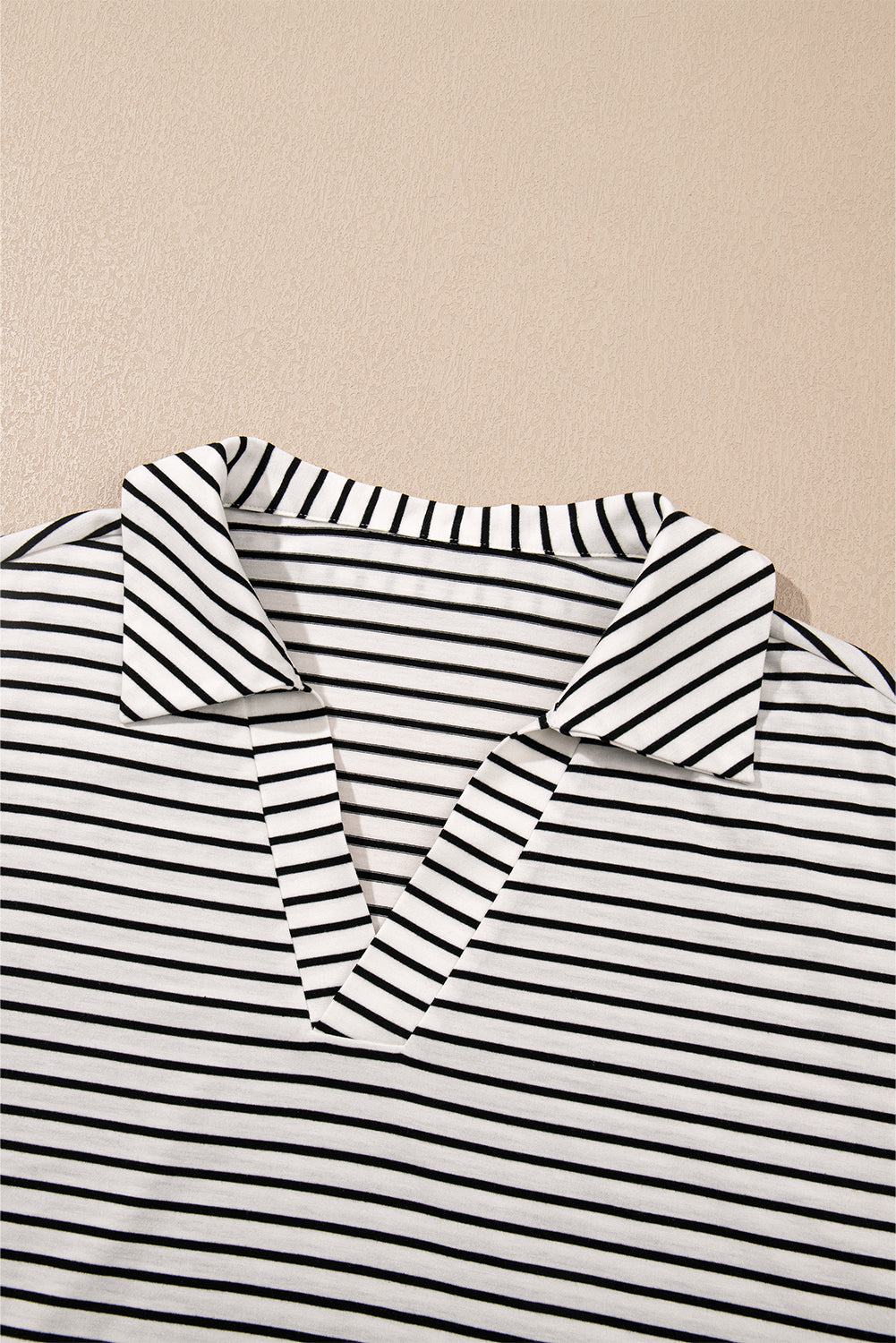 Black Stripe V-Neck Tee & Shorts Co-ord Set | 2-Piece