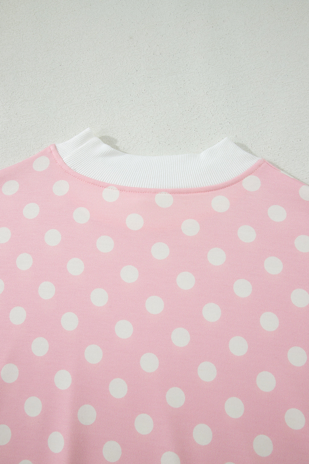 Shop Pink Polka Dot Mock Neck Short Sleeve Top & Shift Pant Co-ord Set S-XL at LivelyLooks