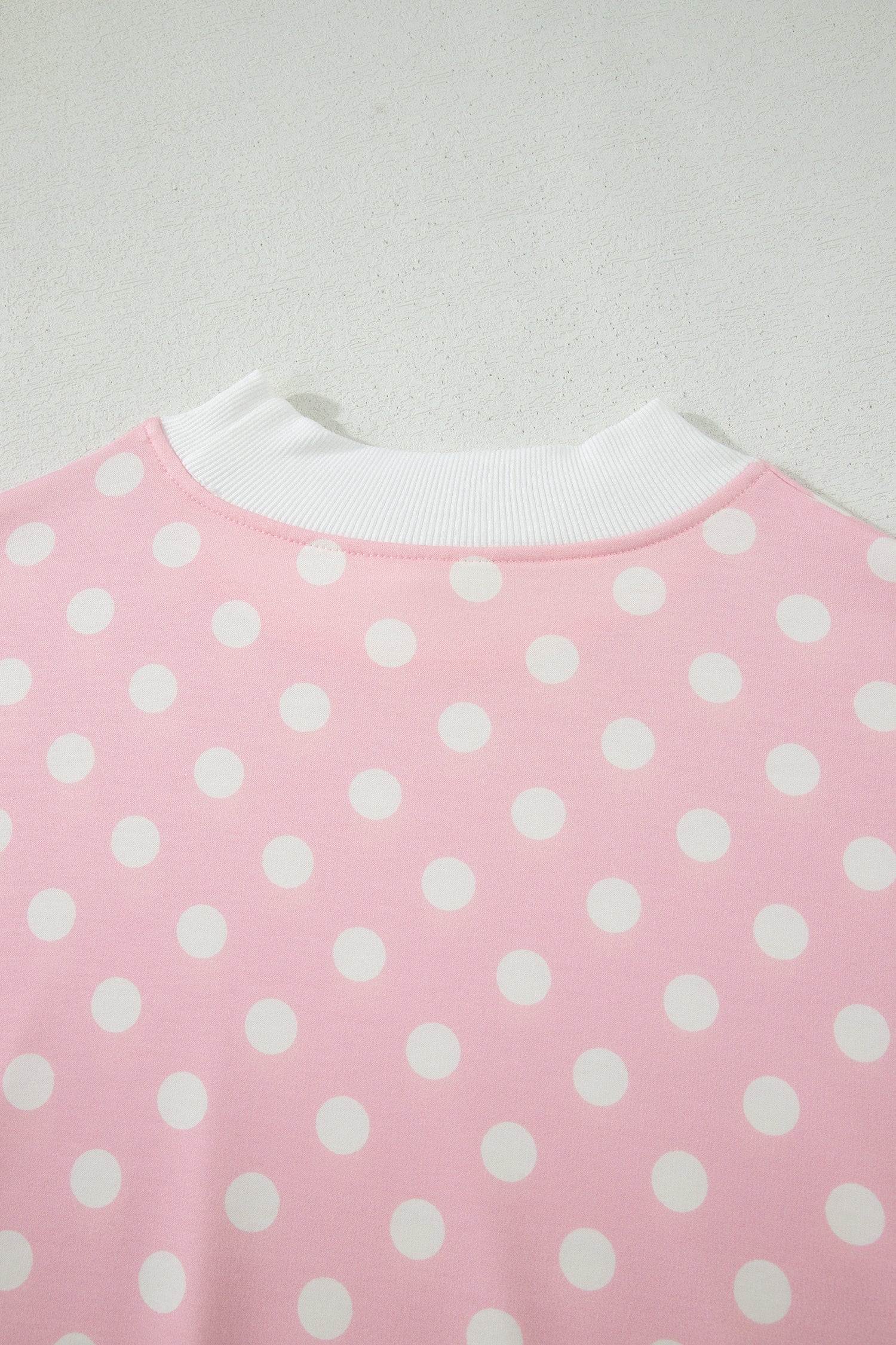 Shop Pink Polka Dot Mock Neck Short Sleeve Top & Shift Pant Co-ord Set S-XL at LivelyLooks