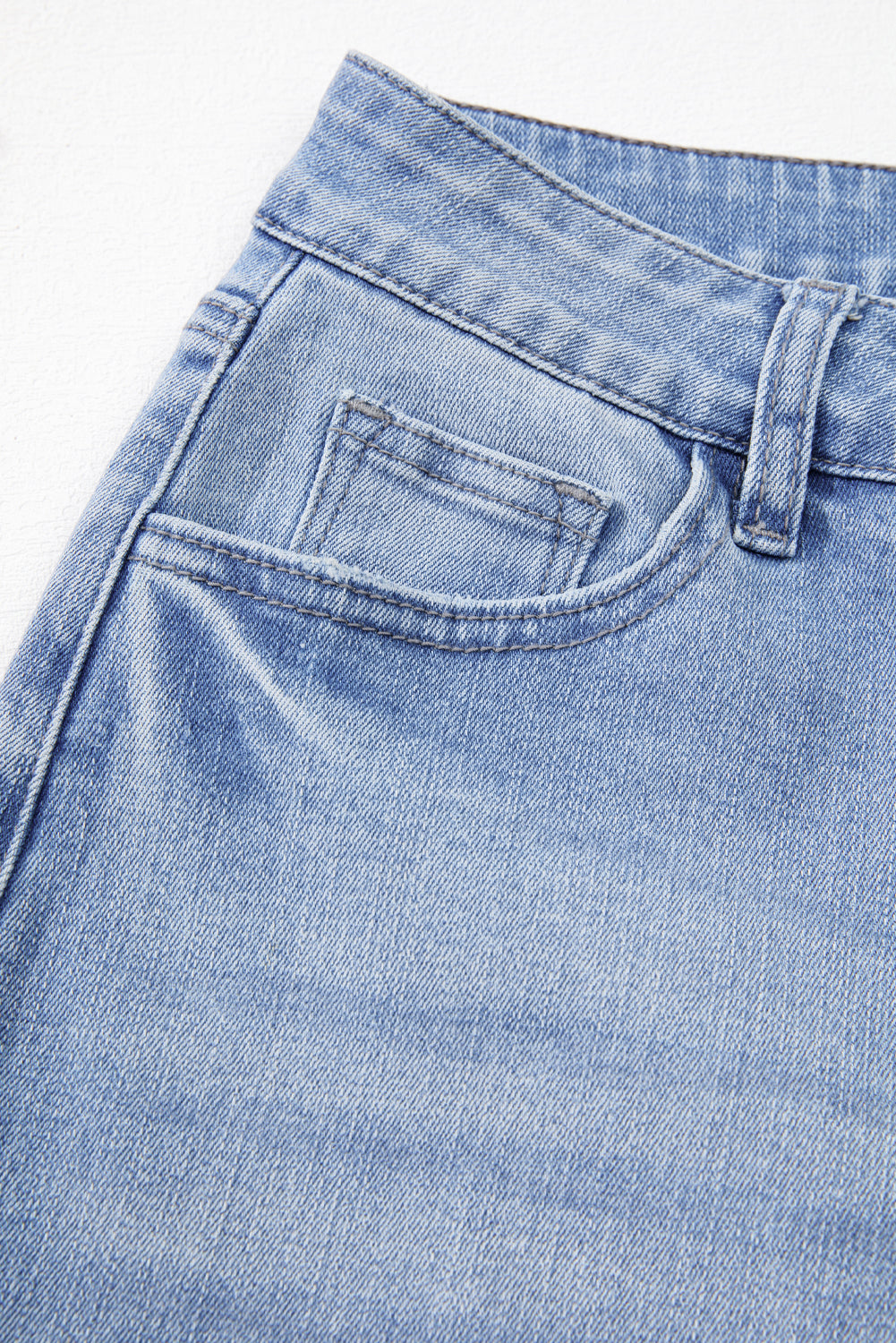 Women's Women's Mineral Wash Flared Jeans Raw Hem High Waist Sizes 4-16 at LivelyLooks