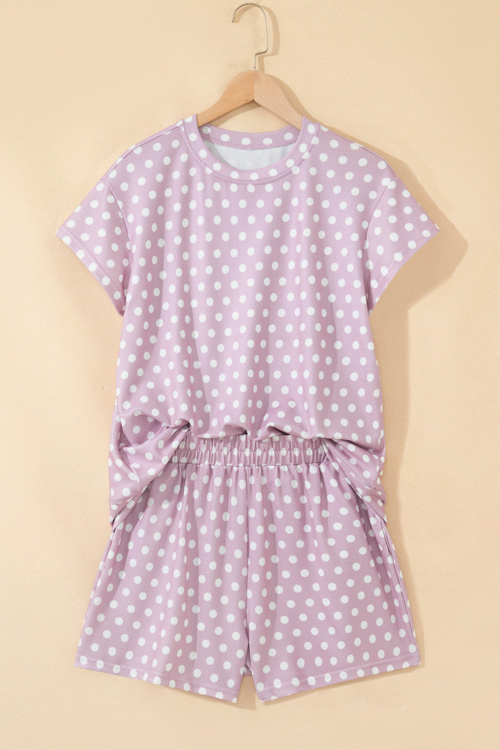 LivelyLooks Polka Dot Print Short Sleeve Top & Shorts Co-ord Set S-2XL women's fashion