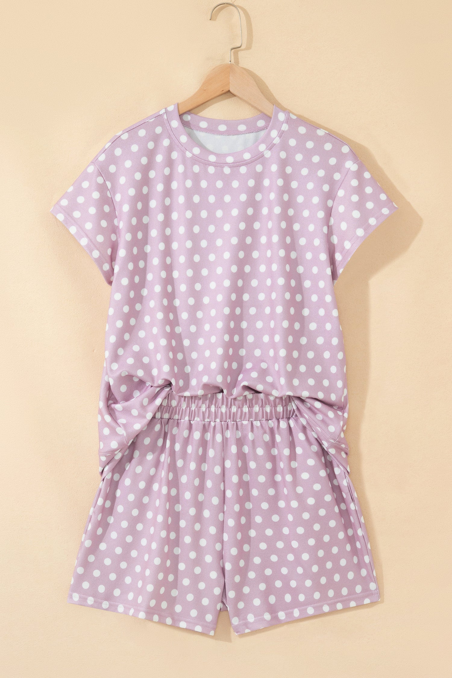 LivelyLooks Polka Dot Print Short Sleeve Top & Shorts Co-ord Set S-2XL women's fashion