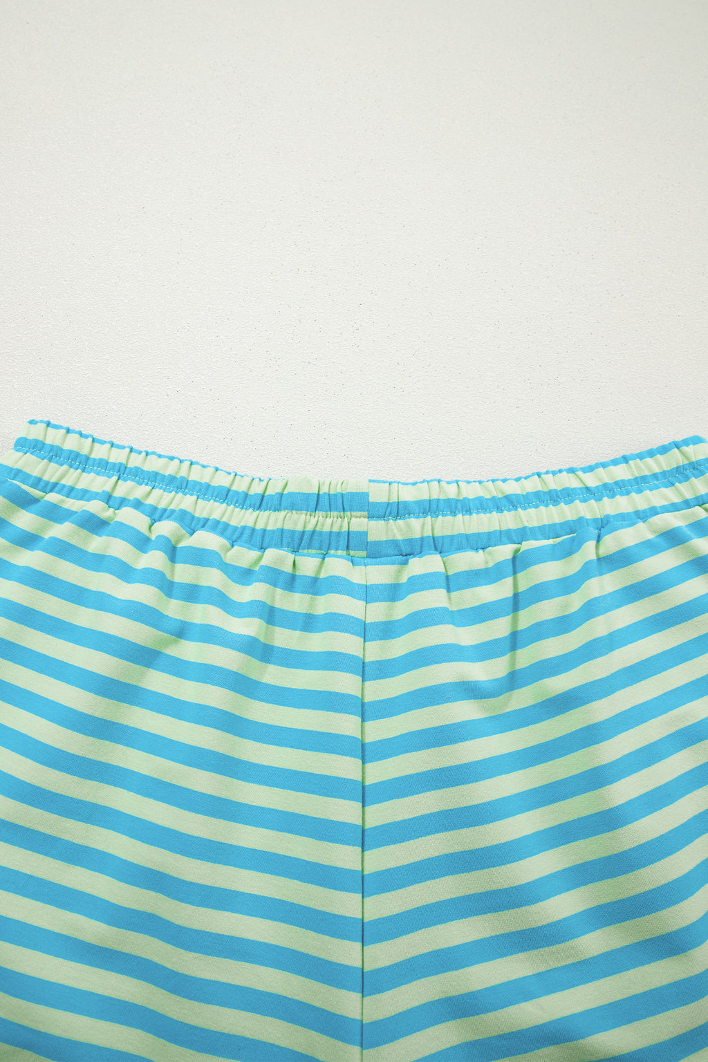 Stripe Colour Block Long Sleeve Pullover & Shorts Set | Pink, Yellow & Green Stripe