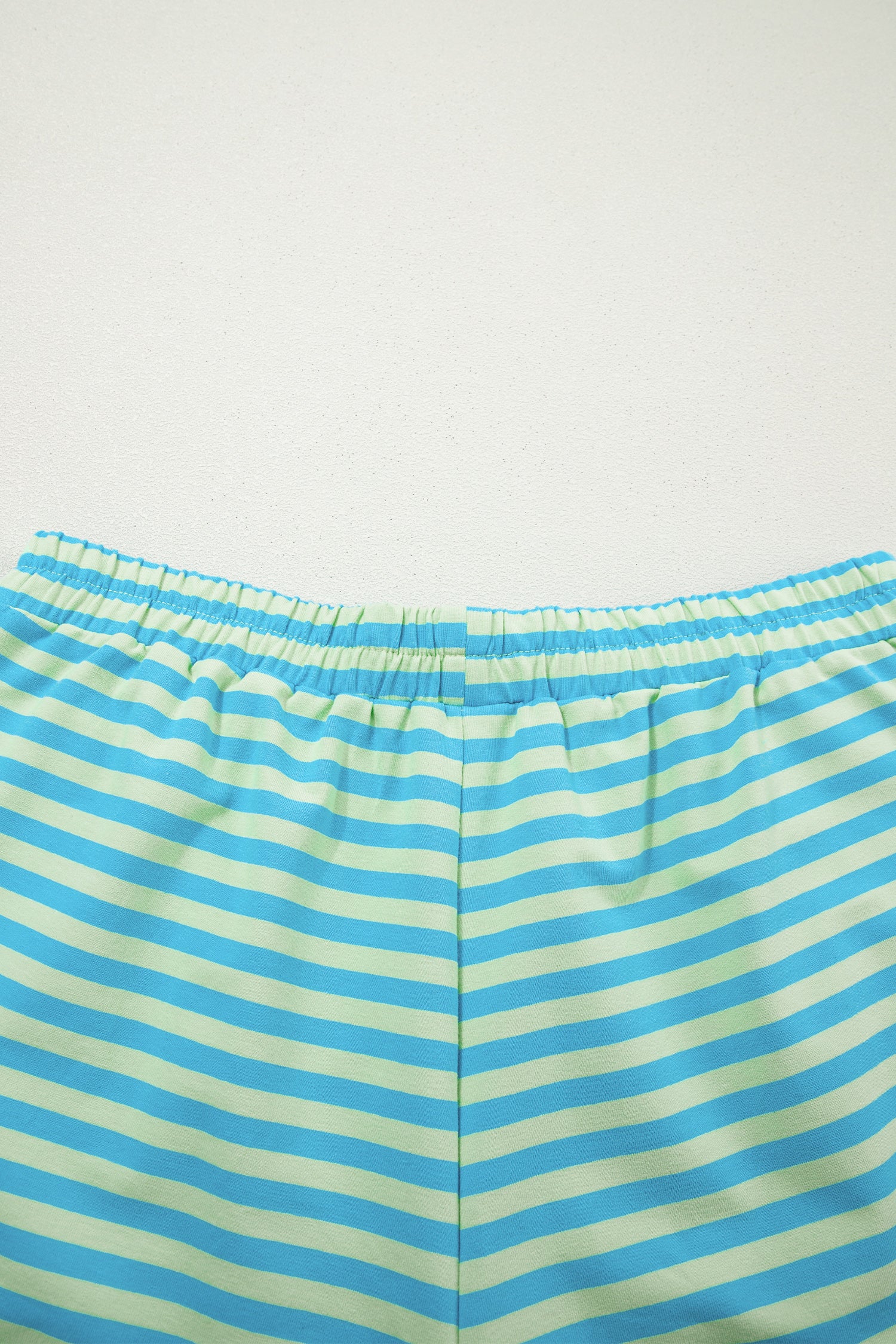 Stripe Colour Block Long Sleeve Pullover & Shorts Set | Pink, Yellow & Green Stripe