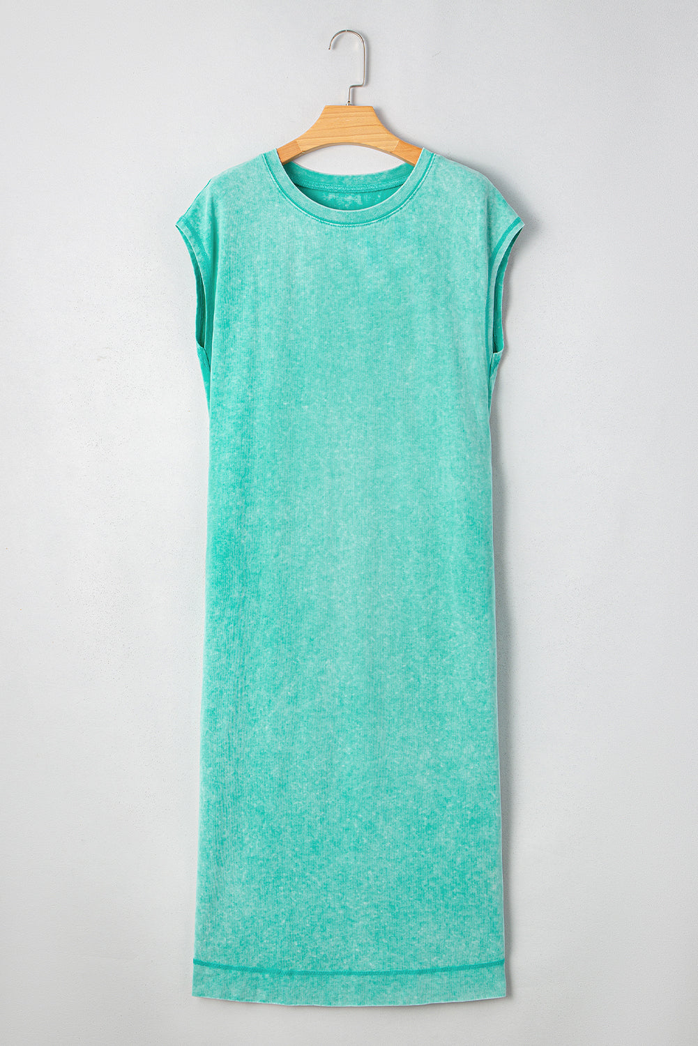 Wisteria Orange Aqua Mineral Wash Pocketed T-Shirt Long Dress S-XL