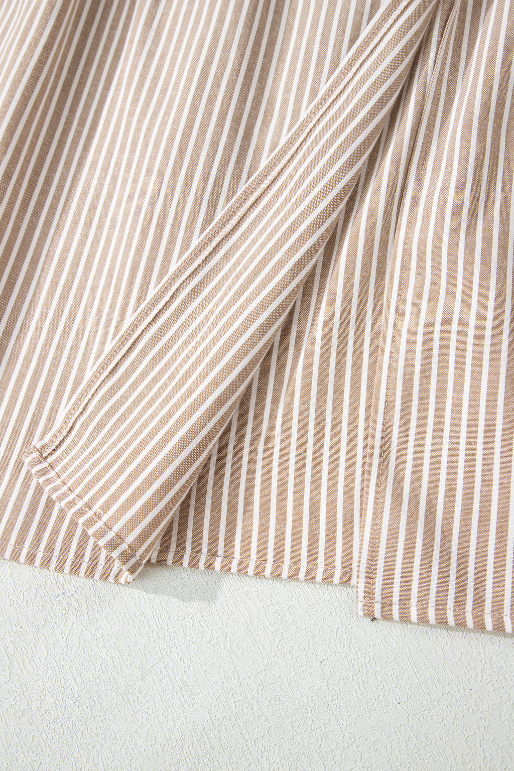 Shop Stripe Flutter Sleeve Button Front Slit Maxi Dress | S-XL at LivelyLooks