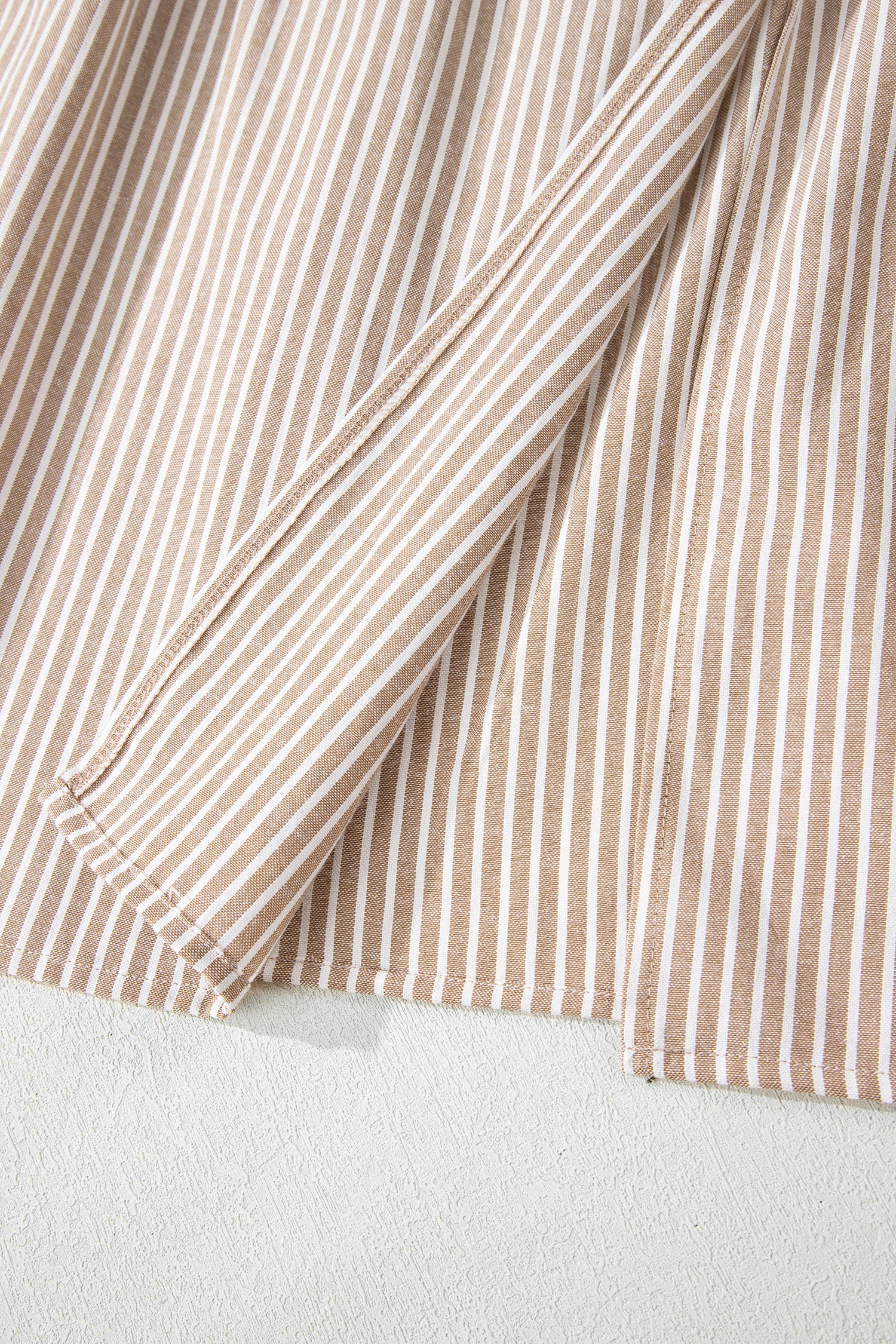 Shop Stripe Flutter Sleeve Button Front Slit Maxi Dress | S-XL at LivelyLooks